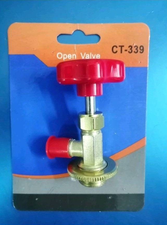 0000400 วาล์ว CT-339 เปิด น้ำยาแอร์ R134a หัวเปิด วาล์ว