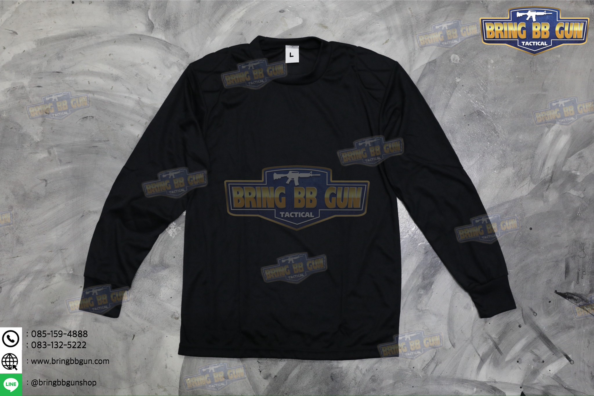 เสื้อยืดแขนยาว บุไหล่ คอกลม (ผ้า TC)