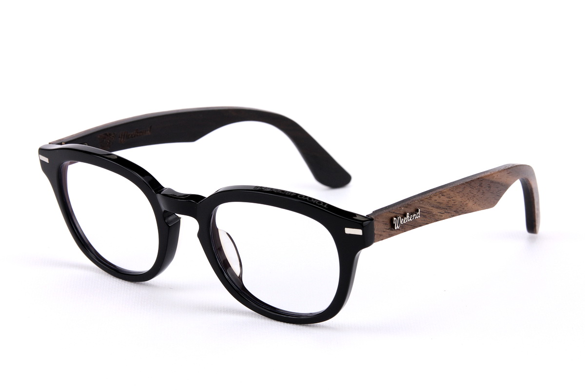 กรอบแว่นสายตาขาไม้ Weekend Duet Collection Tokyo Black (Dark)