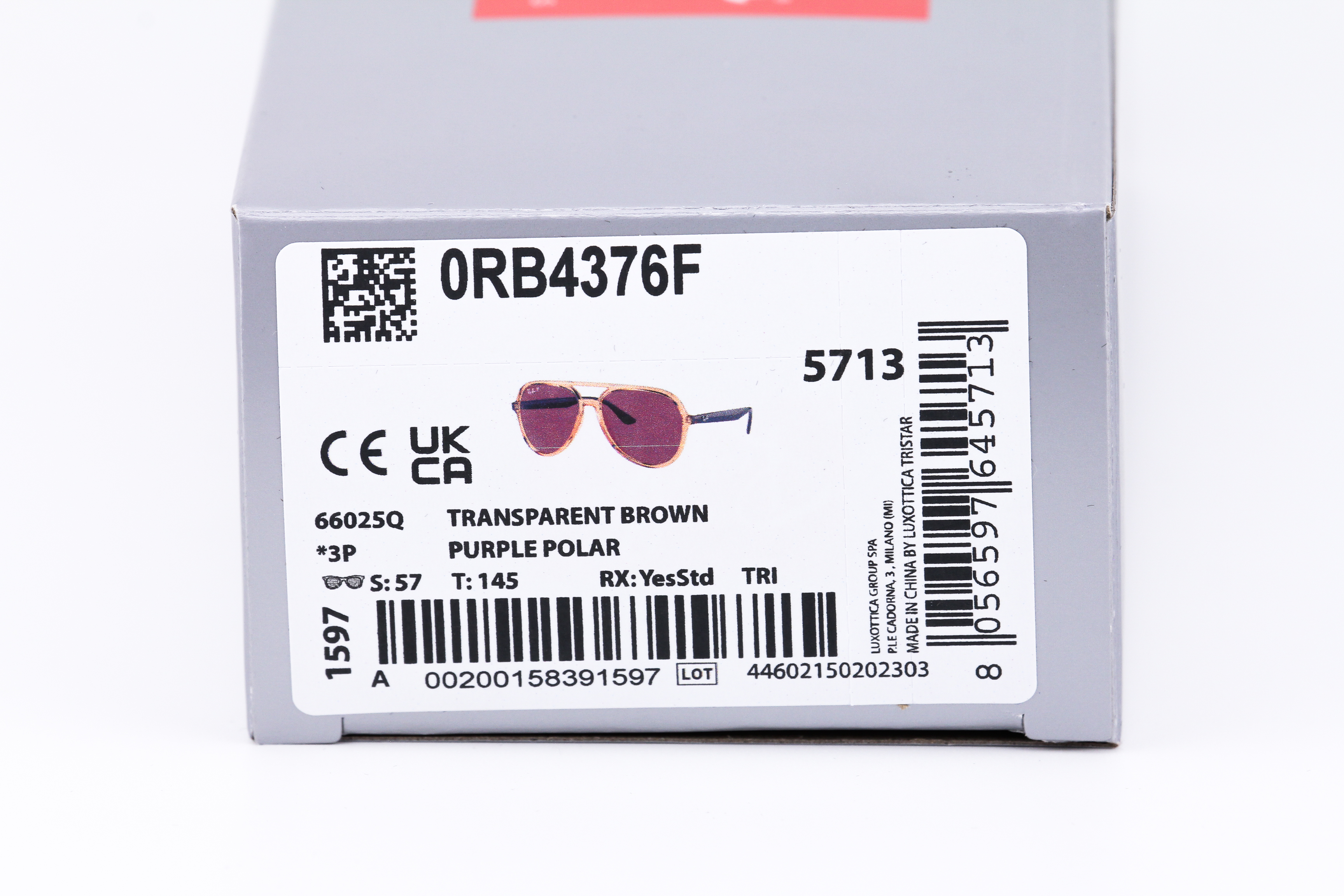 RayBan RB4376F 66025Q Polarized Lens