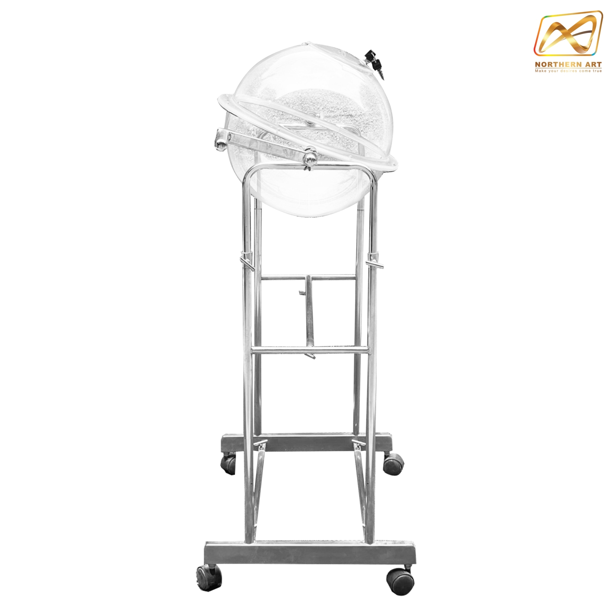 เช่าโดมอะคริลิค จับรางวัล หมุนได้360 องศา พร้อมช่องเปิด มีฝาปิดช่องและกุญแจล็อค