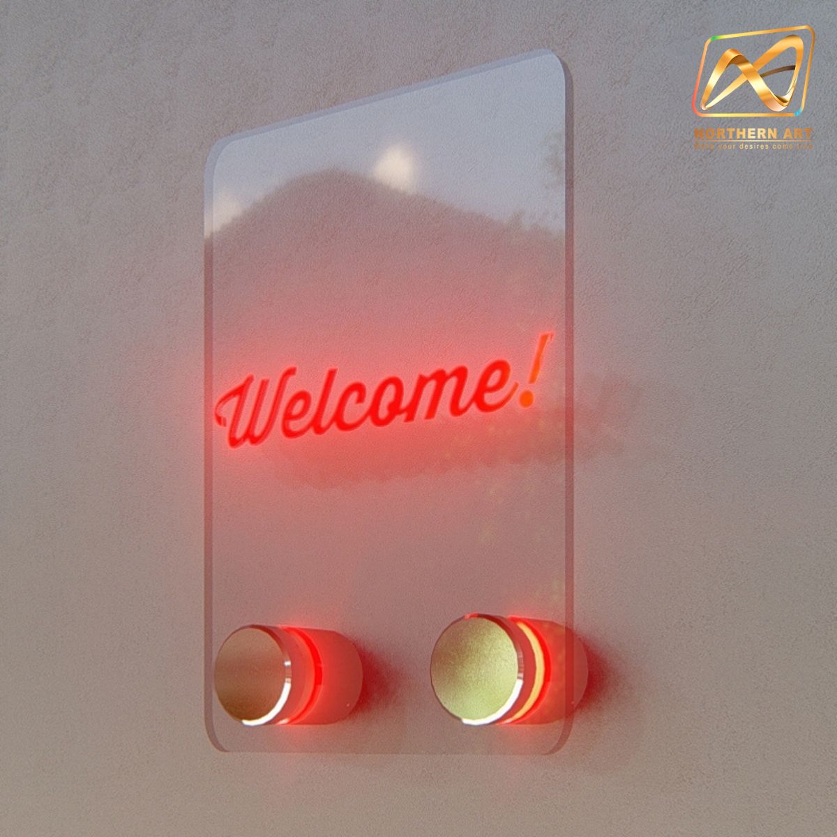 Clearance Sale! หมุดลอยLED หมุดมีไฟ หมุดยึดป้ายอะคริลิค ไฟLED แสงสีแดง 1 ชุด มี 2 หมุด ไม่รวมแผ่นอะคริลิค