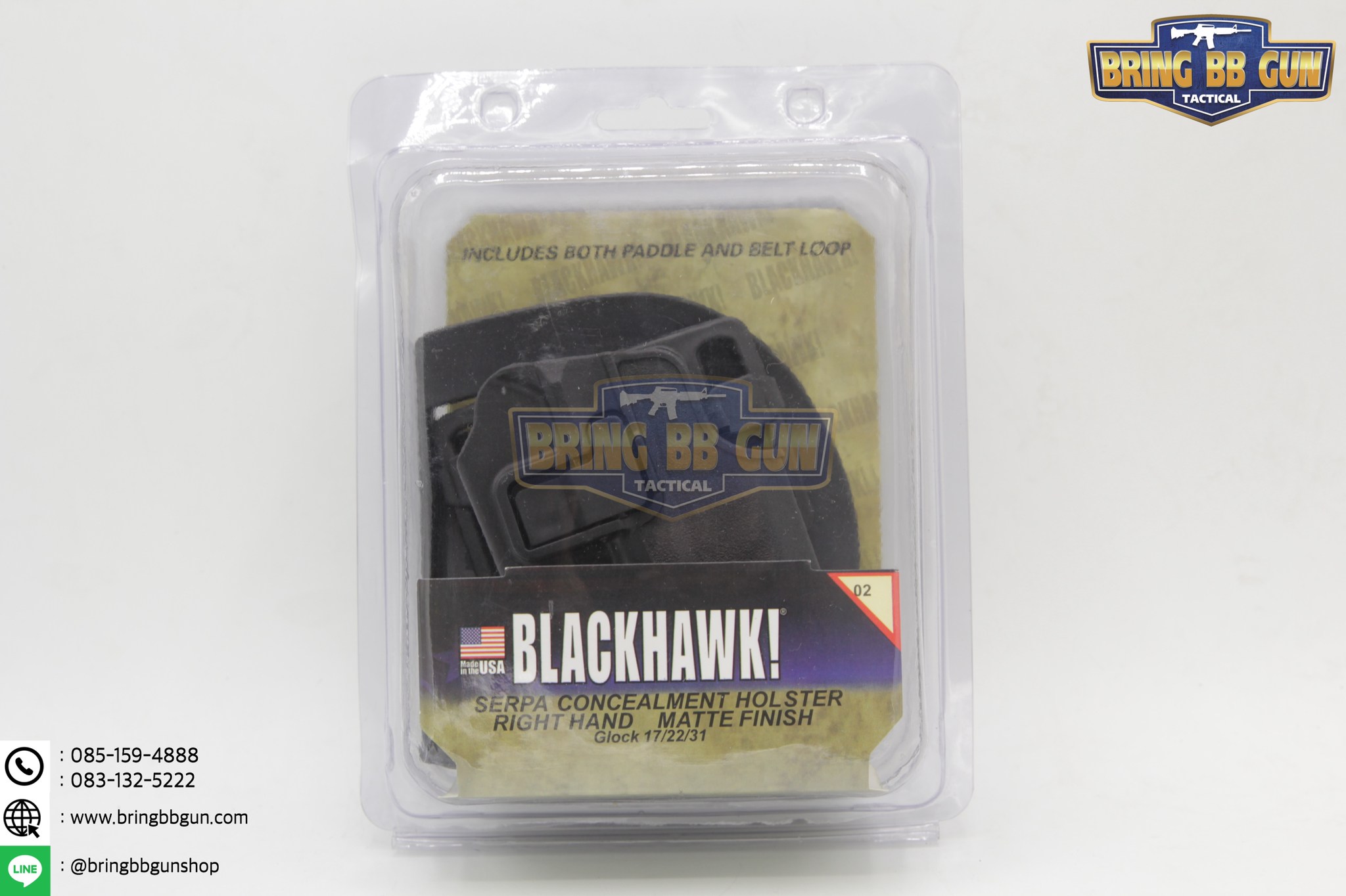 ซองปืนพกนอก ทรงBlack Hawk รุ่น Glock17 สำหรับปืน : Glock 17/22/31