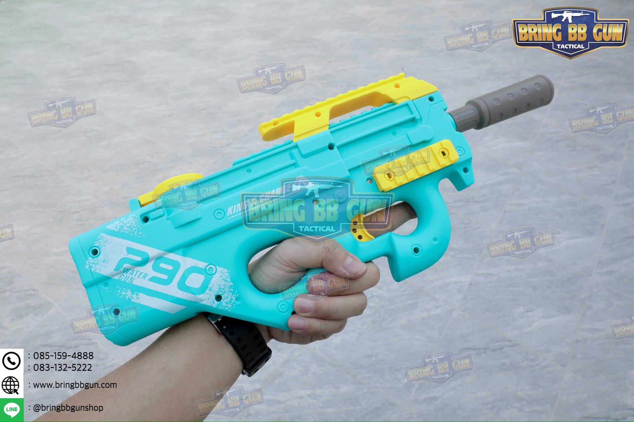 ปืนฉีดน้ำไฟฟ้า รุ่น P90 (ปืนฉีดน้ำของเล่น) (ปืนฉีดน้ำอัตโนมัติ) (ยิงได้ต่อเนื่อง)