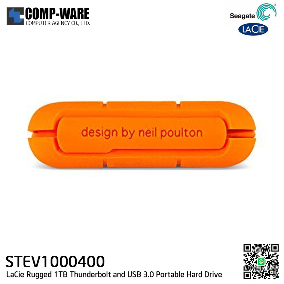 Seagate LaCie 1TB Rugged 1TB Thunderbolt and USB 3.0 Portable Hard Drive - STEV1000400