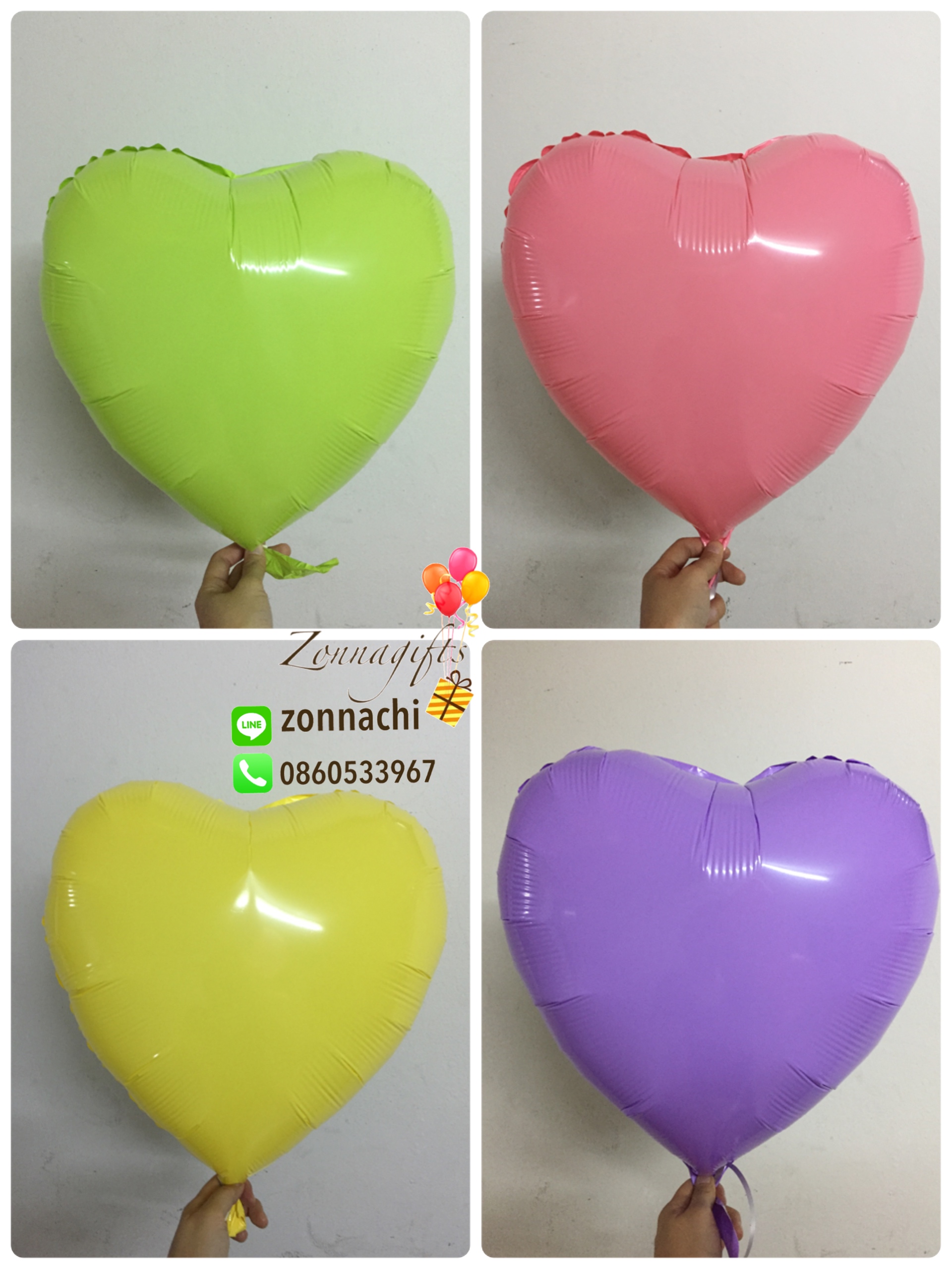 ลูกโป่งฟอยล์หัวใจ18นิ้ว