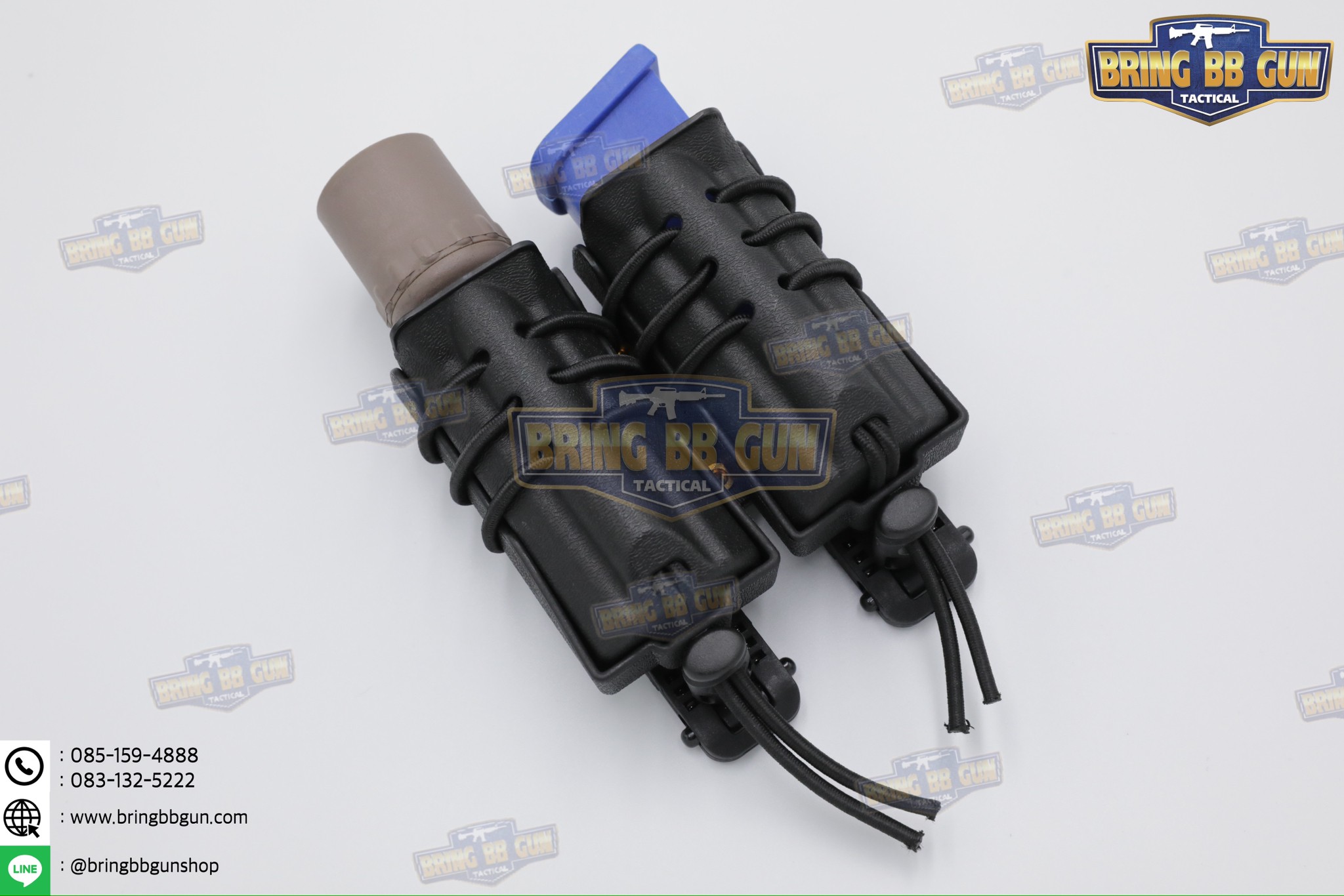 ซองแม็กกาซีนคู่โพลิเมอร์ 9 mm. Urban Assault 9mm Double Quick Pull Mag Case