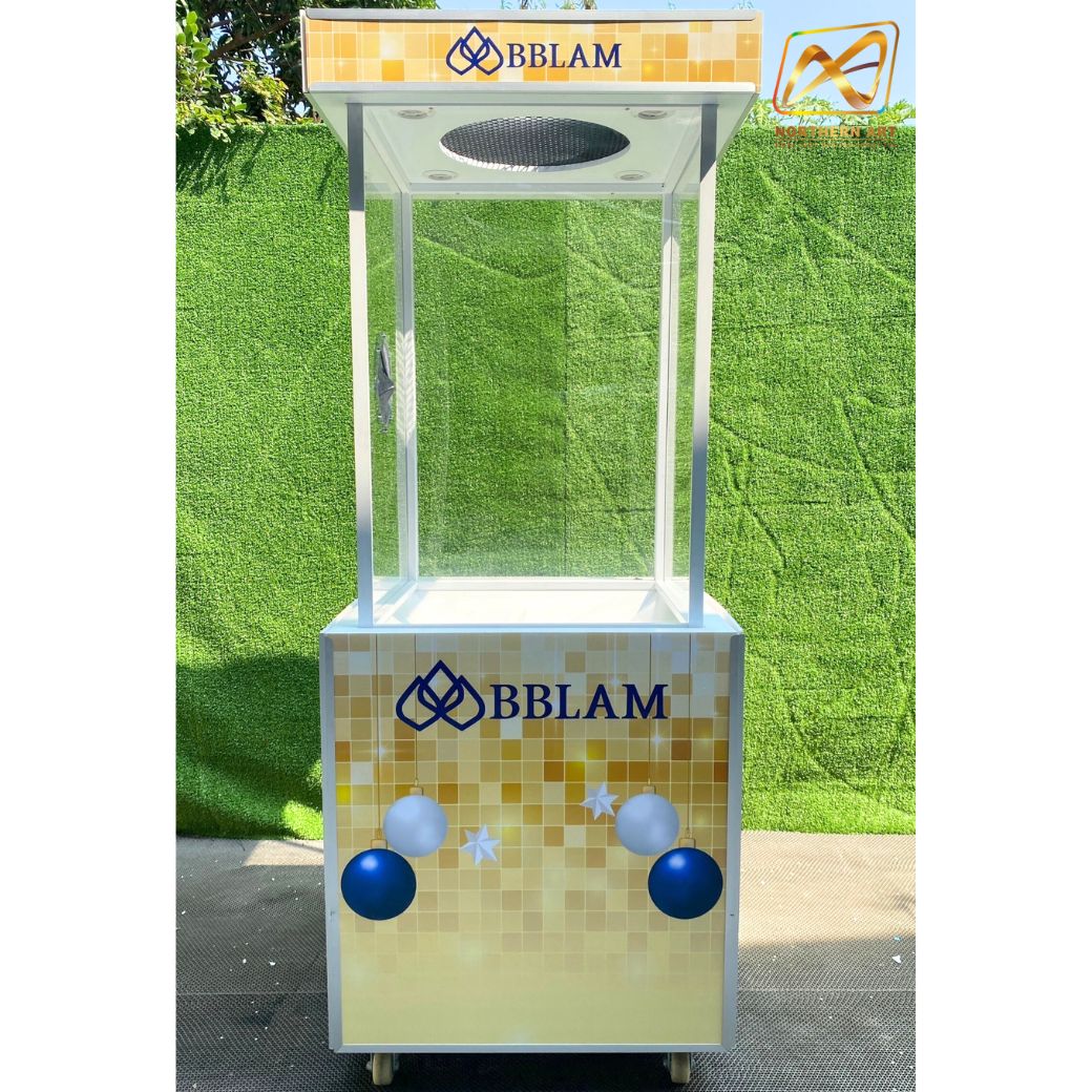 เกมส์ตู้ลม ตู้ลมจับรางวัล (W)70 x (L)70 X (H)185 cm. พร้อมงานพิมพ์ ไม่รวมลุกบอลโฟม