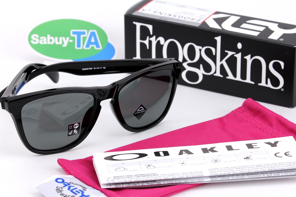 Oakley Frogskins Polished Black/Prizm Grey SKU#OO9245-75 (Asian Fit)