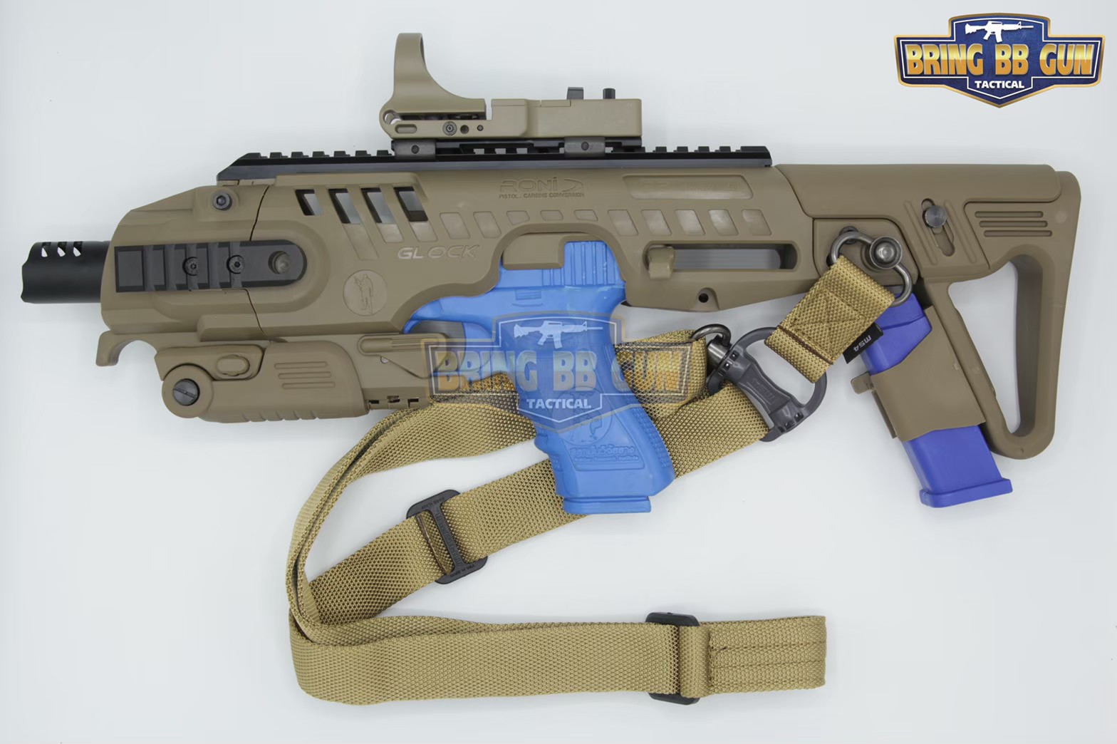 ชุดสุดคุ้ม Roni Gen 2 + เรทดอท + สายสะพายปืน ชุดประกอบปืนสั้น Roni Gen 2 (Glock) สำหรับปืนGlock17/18/19/22/23/25/26/31/32 (Toy Version)