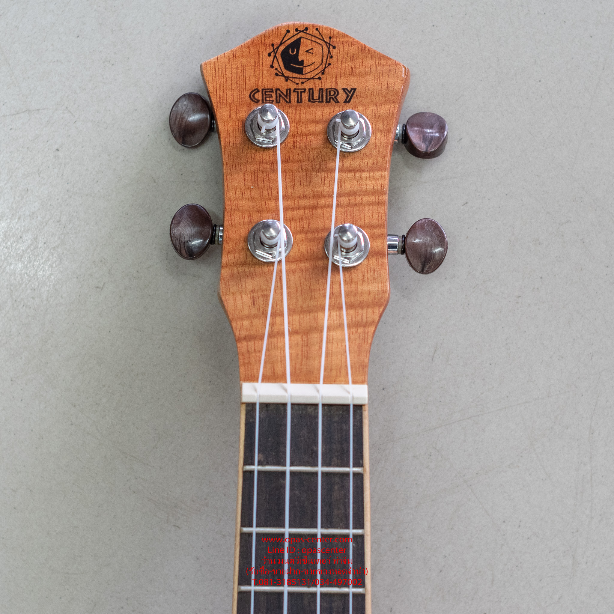 อคูเลเล่ UKULELE ยี่ห้อ Century ของใหม่ ขนาด Suprano รุ่น S-218 สีไม้ด้าน สวย เสียงดี ขายถูก