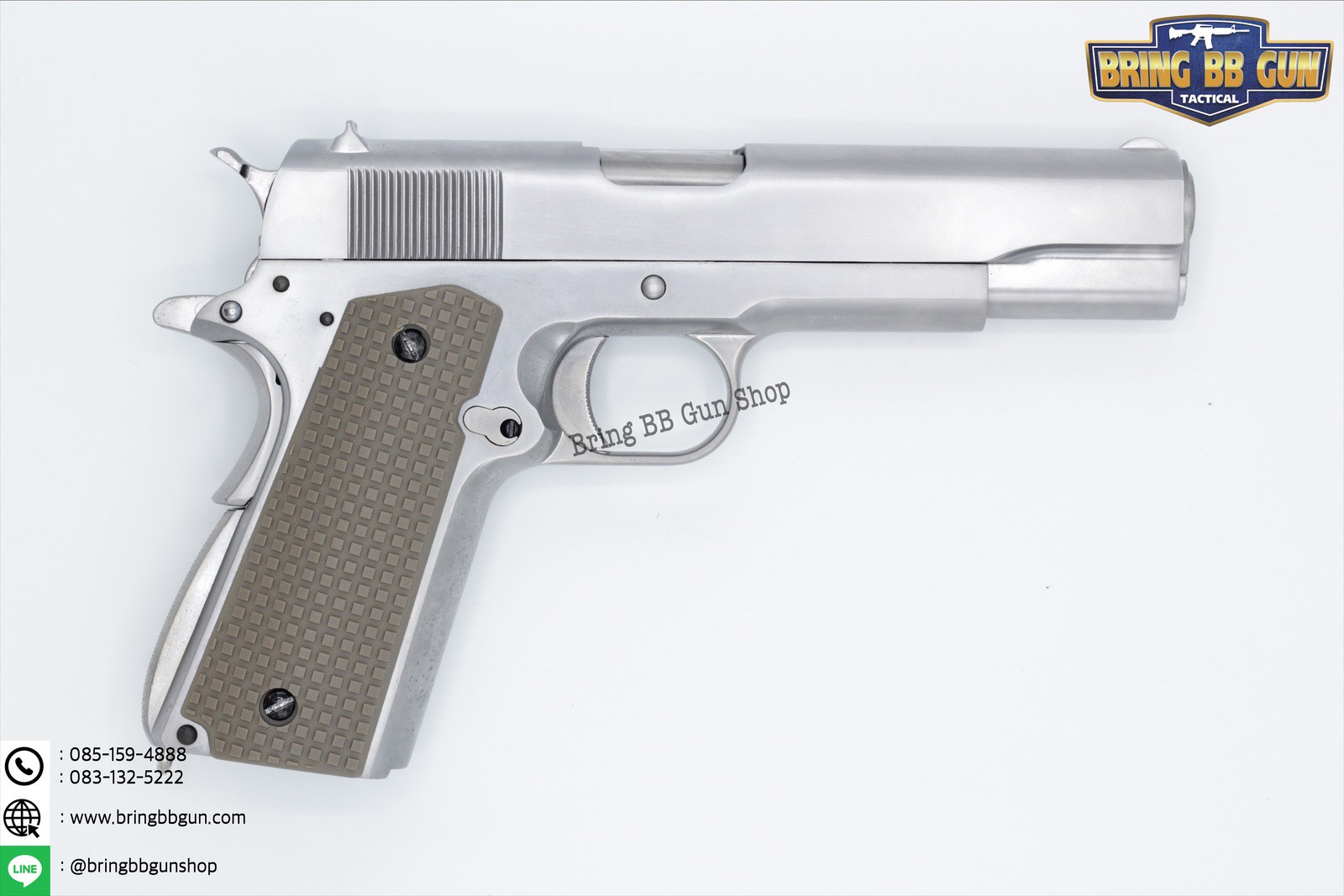 ประกับปืน M1911 รุ่น F02 (ลายสี่เหลี่ยมใหญ่)