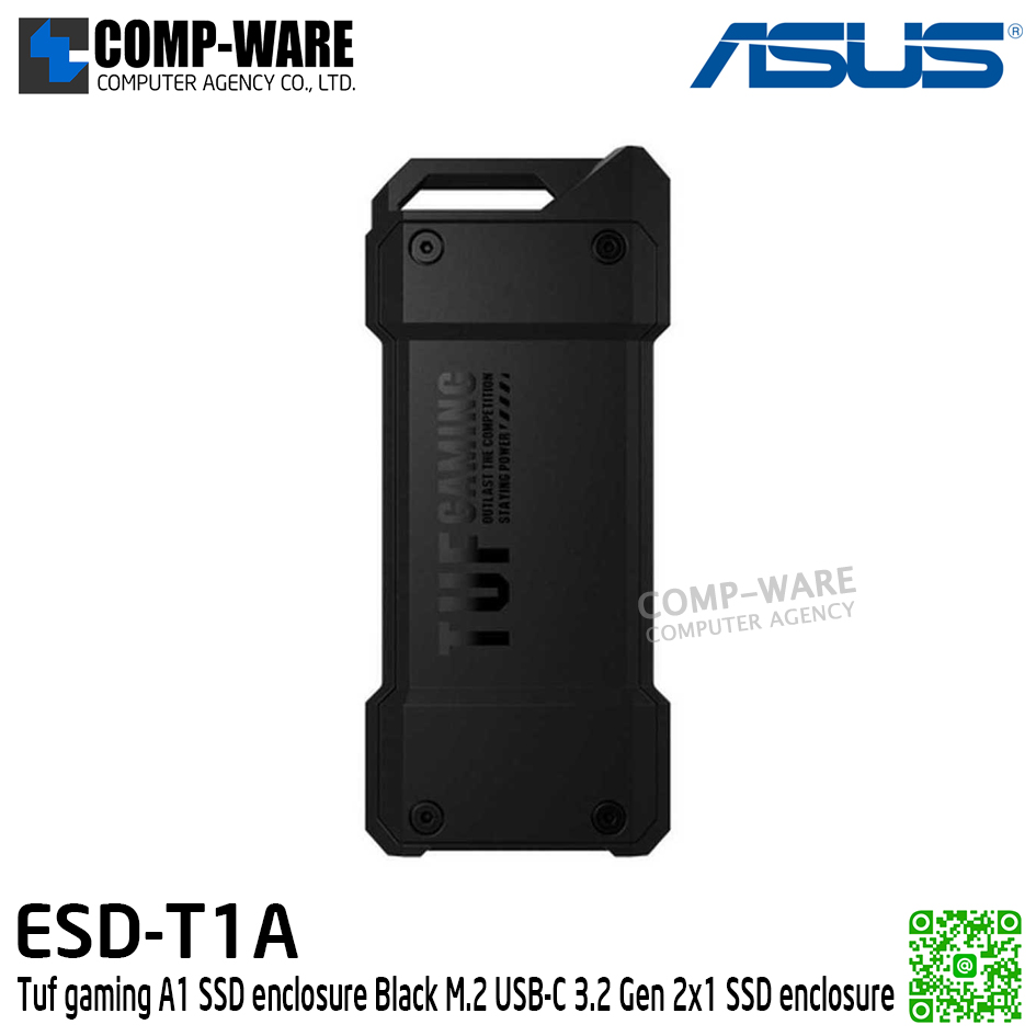 Asus Tuf Gaming ESD-T1A SSD M.2 External Case - (TYPE-C) USB3.2 Gen 2X1 - SSD Compatility M.2 PCI Express 2280/2260/2242 - 1Y Warranty