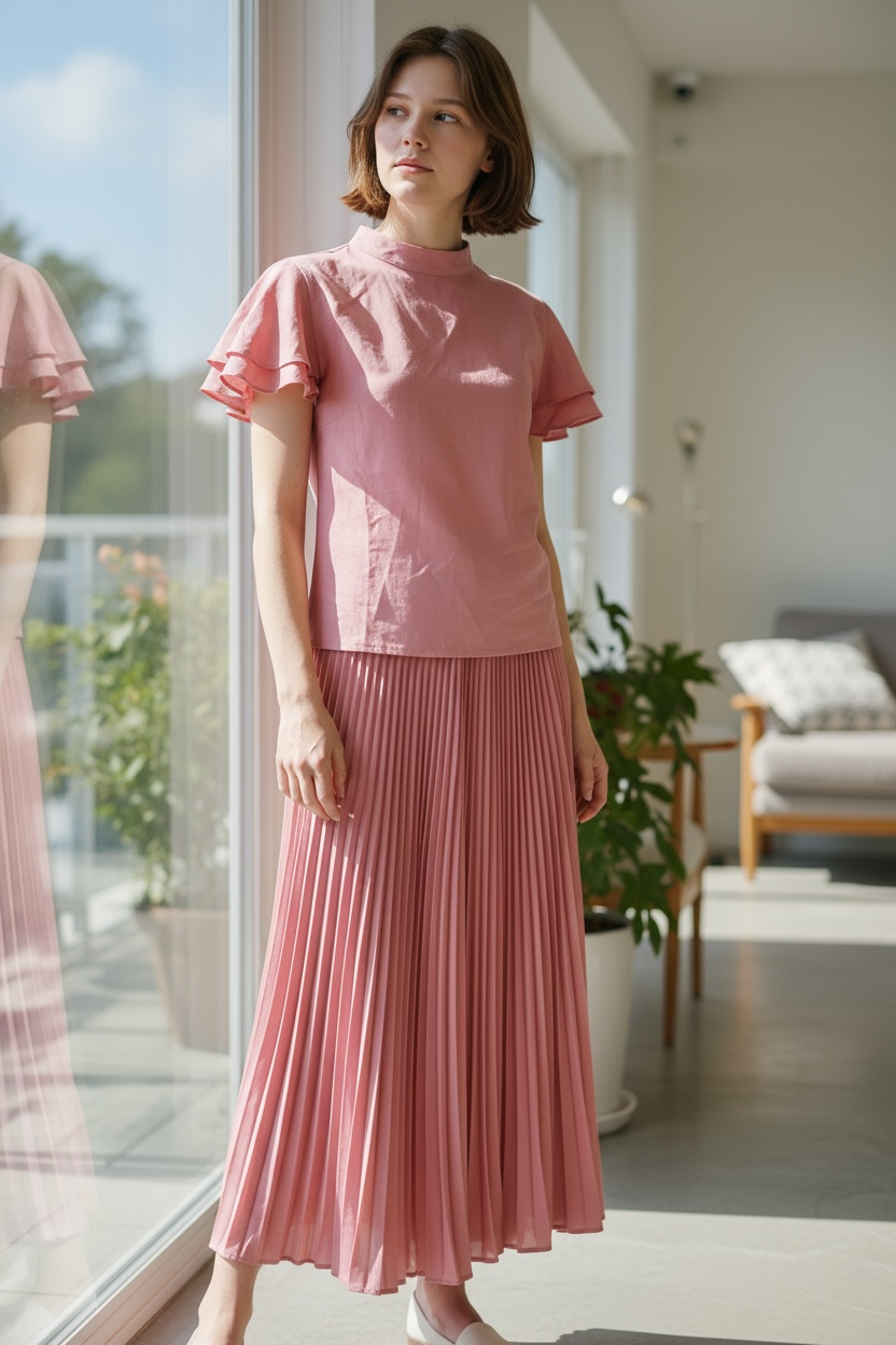 NNandNN Shop 6 0003 กระโปรงพลีท สีพื้นหลายสี ฟรีไซส์