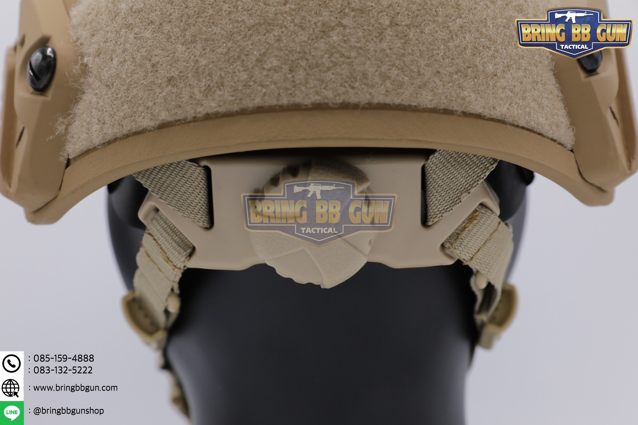 หมวก Fast ปรับท้ายทอยได้(หมวกฟาส) (Fast Helmet MH type) รุ่น Upgrade Version No holes ปรับรัดท้ายทอย