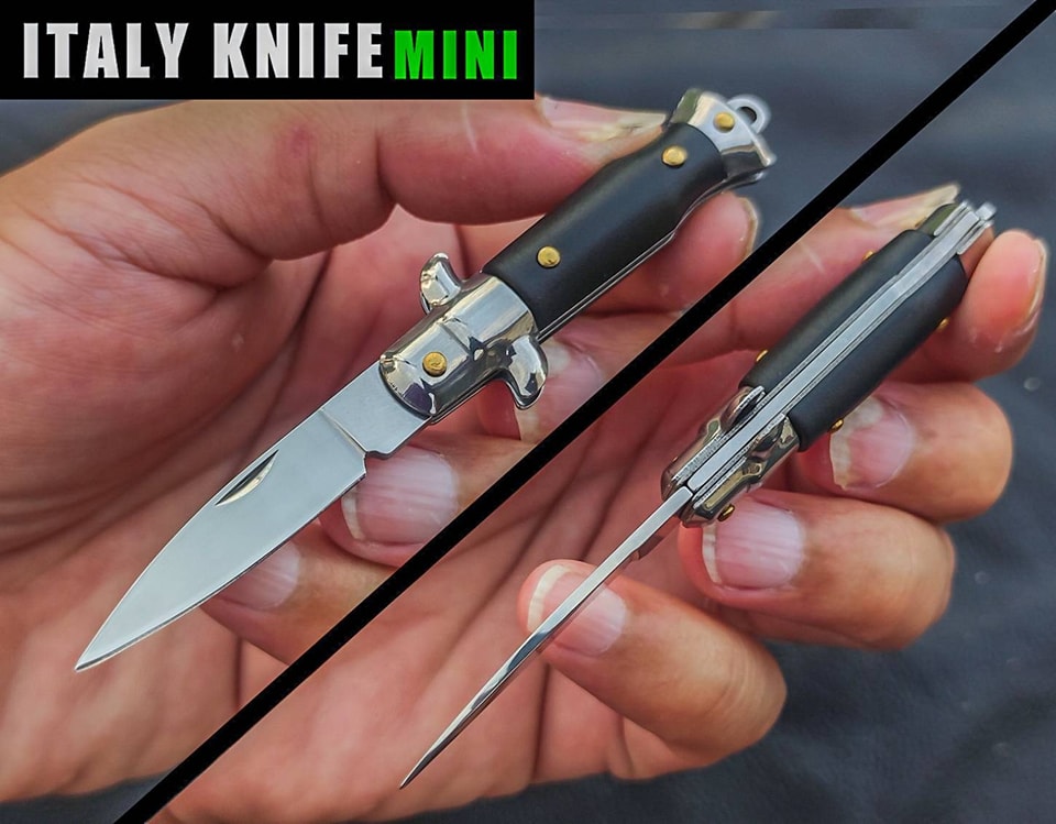 มีดพับ MINI ITALY KNIFE 🌹 มีดพับไซส์ขนาดพกซ่อน สามารถคล้องเป็นพวงกุญแจได้ เพราะมีห่วงแถมมาให้ ไว้ใช้คล้องกับอุปกรณ์ต่างๆ ที่คุณอยากจะคล้อง เช่นพวงกุญแจ กระเป๋า เป็นต้น ตัวมีดออกแบบมาตามแบบสไตล์มีดอิตาลี ด้ามจับหลากสีสัน แข็งแรงด้วยการยึดด้วยหมุดทอ