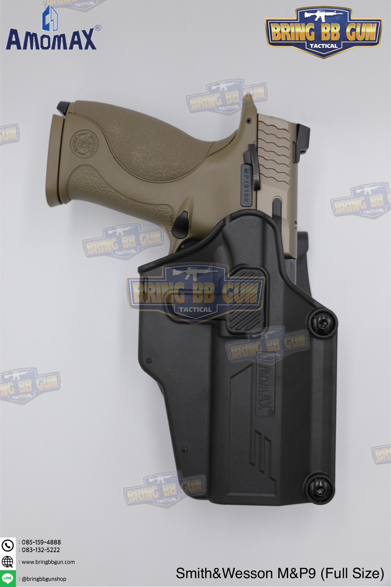 ซองปืนพกนอกปลดนิ้วชี้ Universal ยี่ห้อ Amomax รุ่น Per-Fit (ซองปืนพกนอกใส่ปืนได้หลายรุ่น)