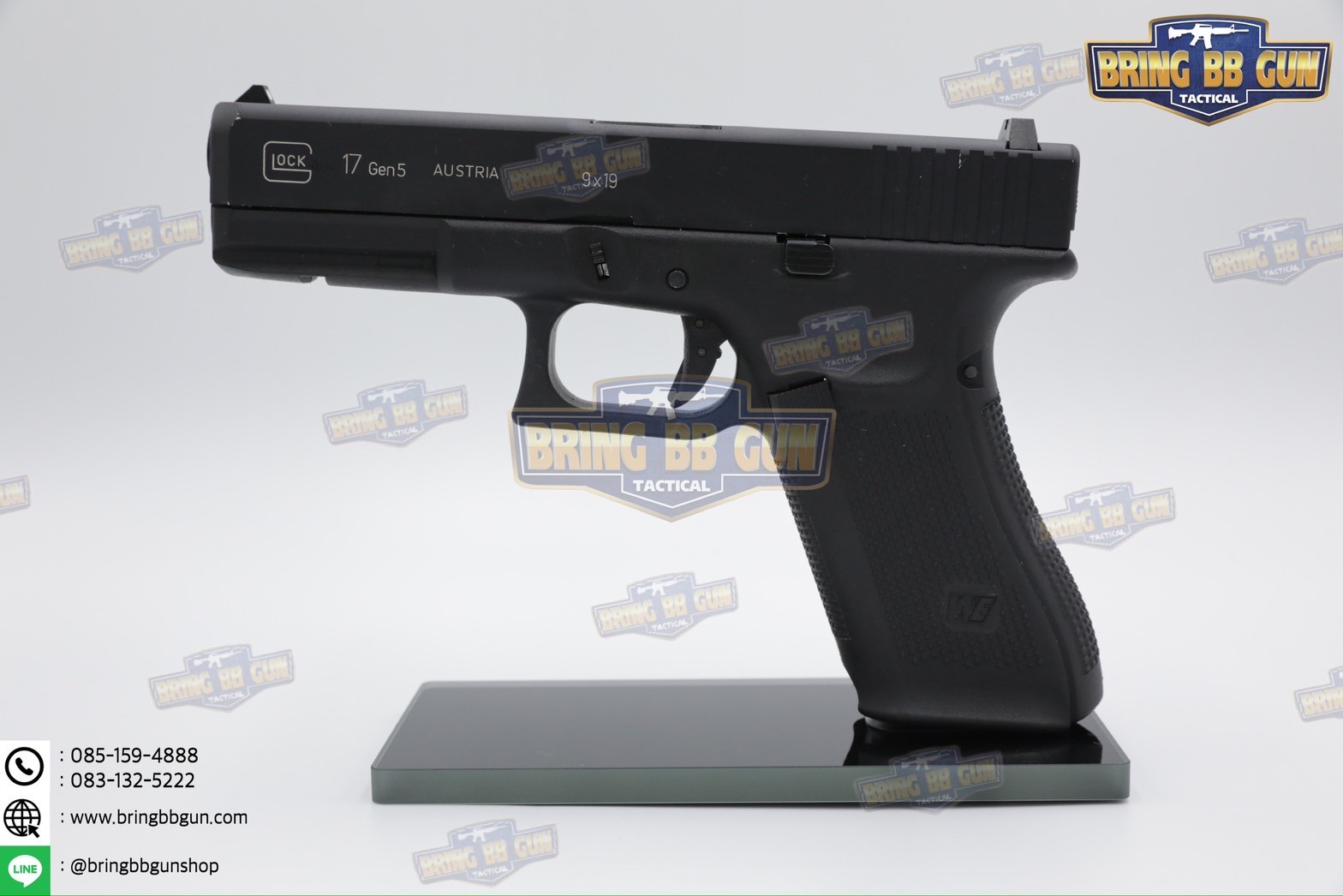 ขาตั้งปืนสั้น (ฐานกระจก) (Pistol Display Stand)