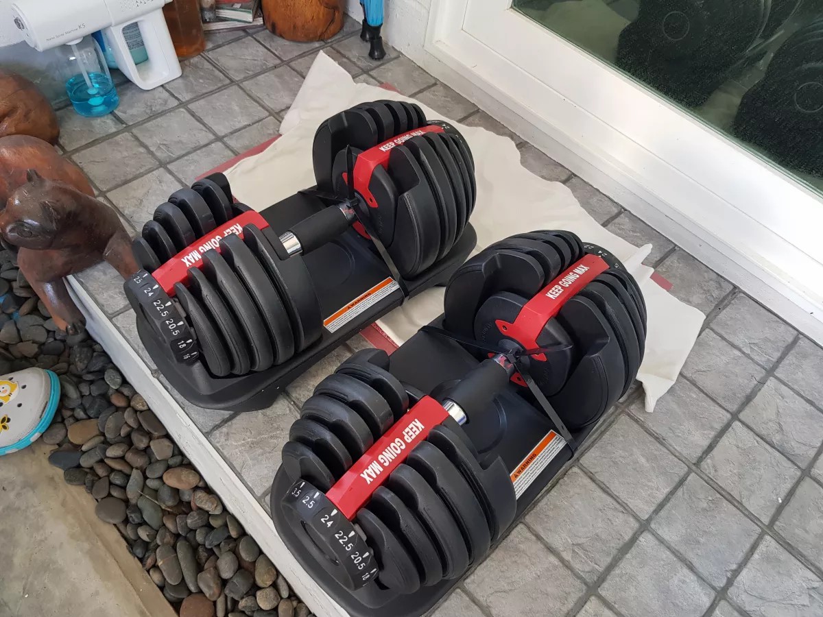 พร้อมส่ง ส่งฟรี Home Gym Fit ดัมเบลเปลี่ยนน้ำหนัก Mask1แผ่นเหล็กพรีเมี่ยม ทนทาน ปรับเปลี่ยนน้ำหนักสูงสุด 24 Kg