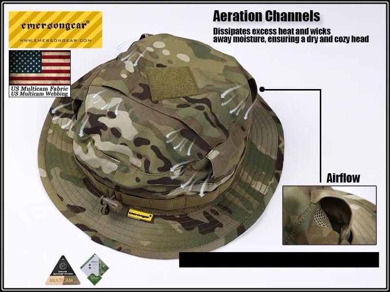 หมวกปีกกลม (ปีกสั้น) ยี่ห้อ Emerson (Tactical Short Brim Boonie Hat) (Boonie Hat)