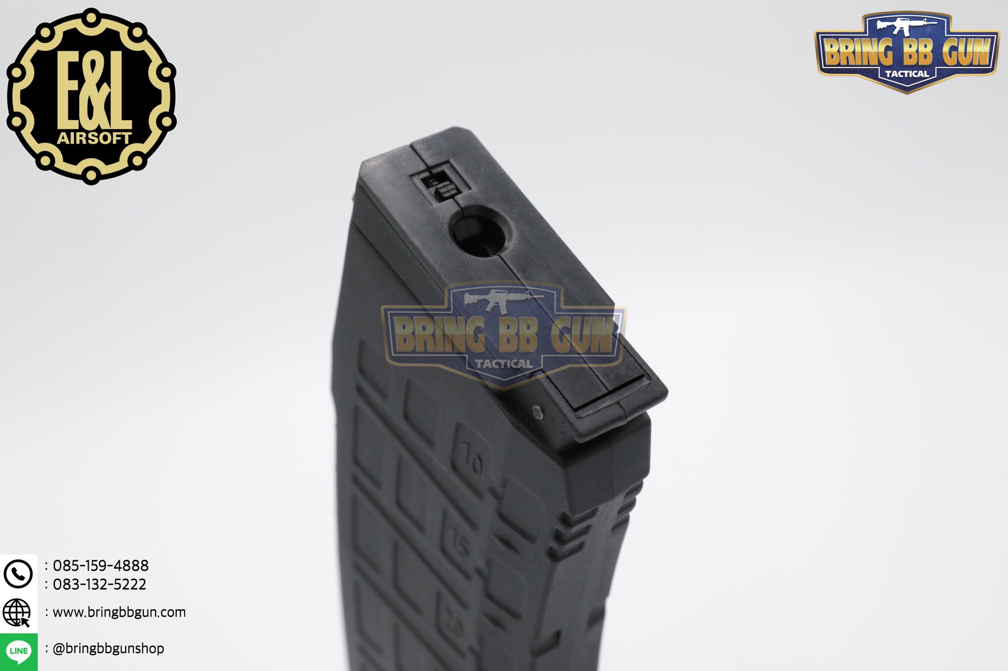 แม็กกาซีน DMAG AK12 ยี่ห้อ E&L แบบstand(ไม่ต้องปั่น) ทรง บอดี้พลาสติก (AK Mid-cap magazine)