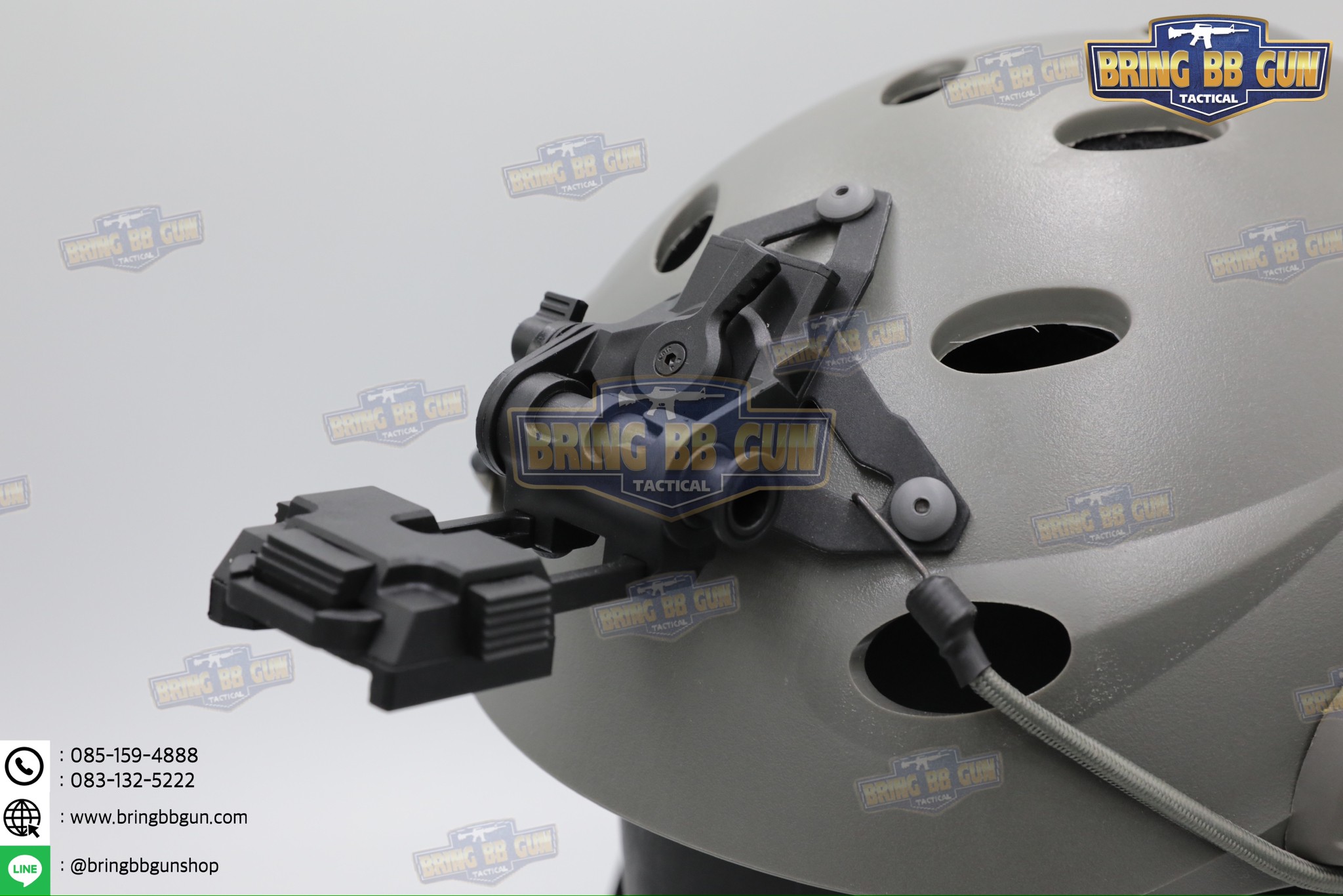 แป้นหน้าหมวกจับกล้องไนท์วิชั่น (Night Vision) รุ่น บอดี้พลาสติก (L4G69 NVG Mount) (FIXED NIGHT VISION GOGGLE MOUNT) (Night Vision Goggle Mount)