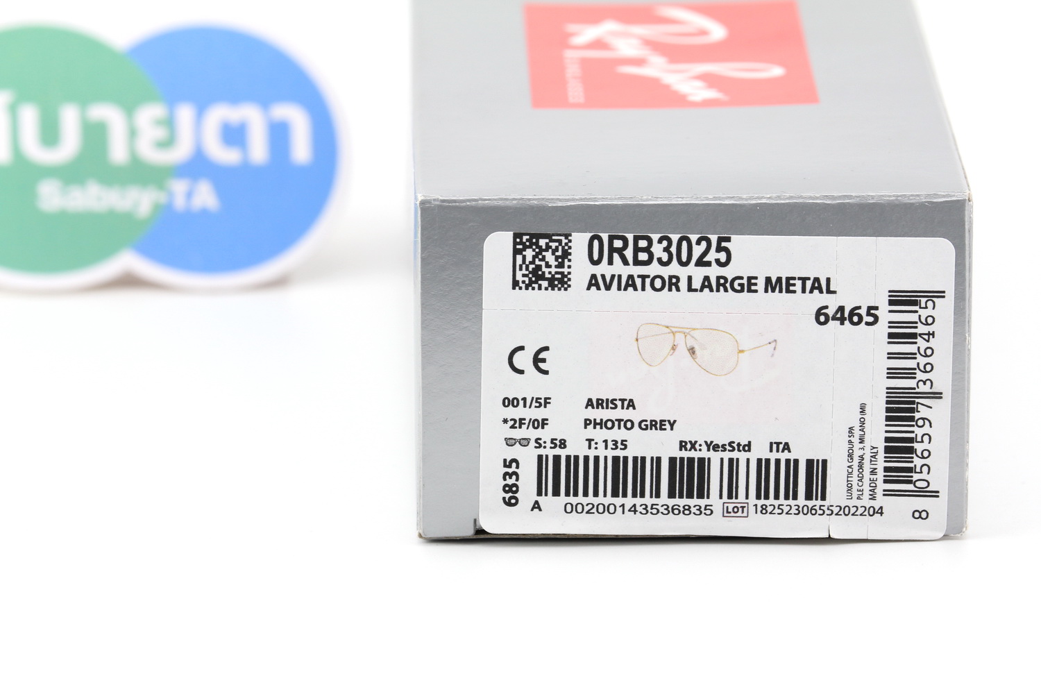 RayBan Aviator Clear Evolve RB3025 001/5F