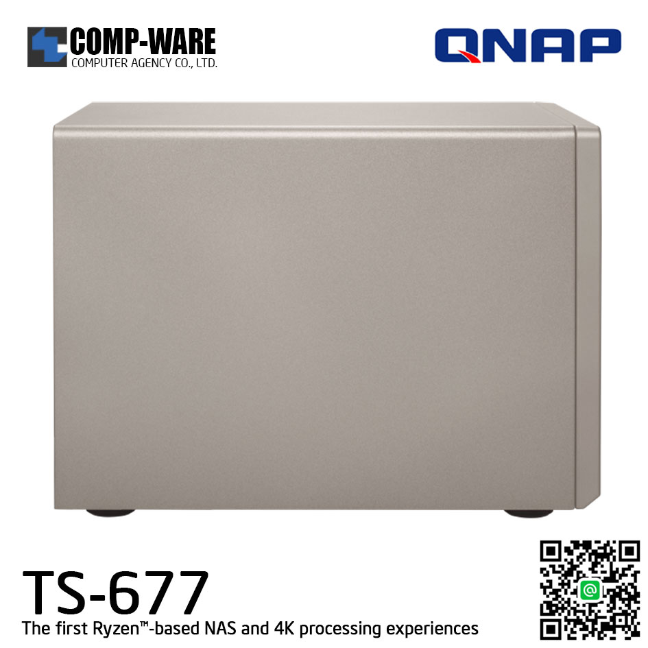 QNAP NAS 6-Bay (4+2) TS-677 (8GB DDR4 RAM) AMD Ryzen5 1600 6C/12T