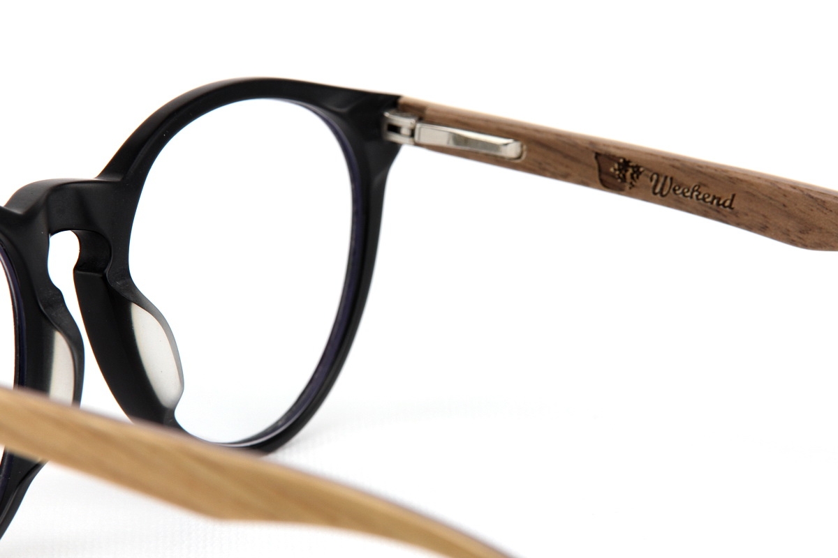 กรอบแว่นสายตาขาไม้ Weekend Duet Collection Seoul Matte Black (Light)