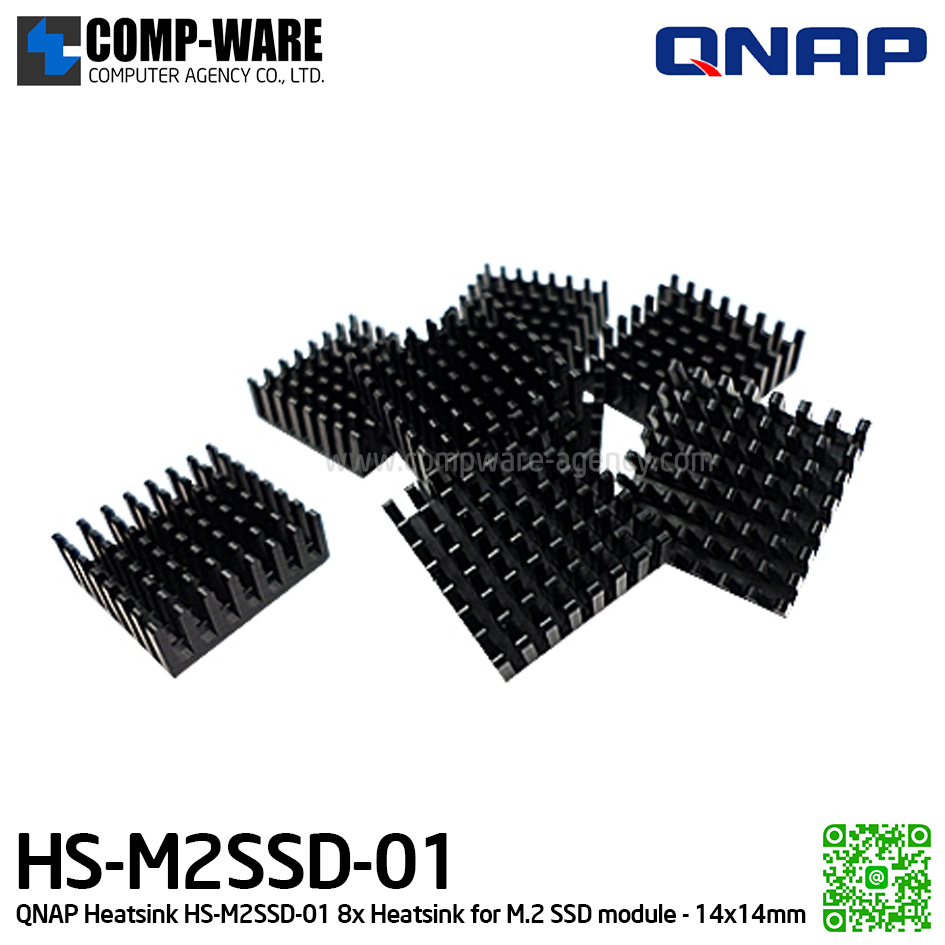 QNAP Heatsink HS-M2SSD-01 8x Heatsink for M.2 SSD module - 14x14mm - Spare Part