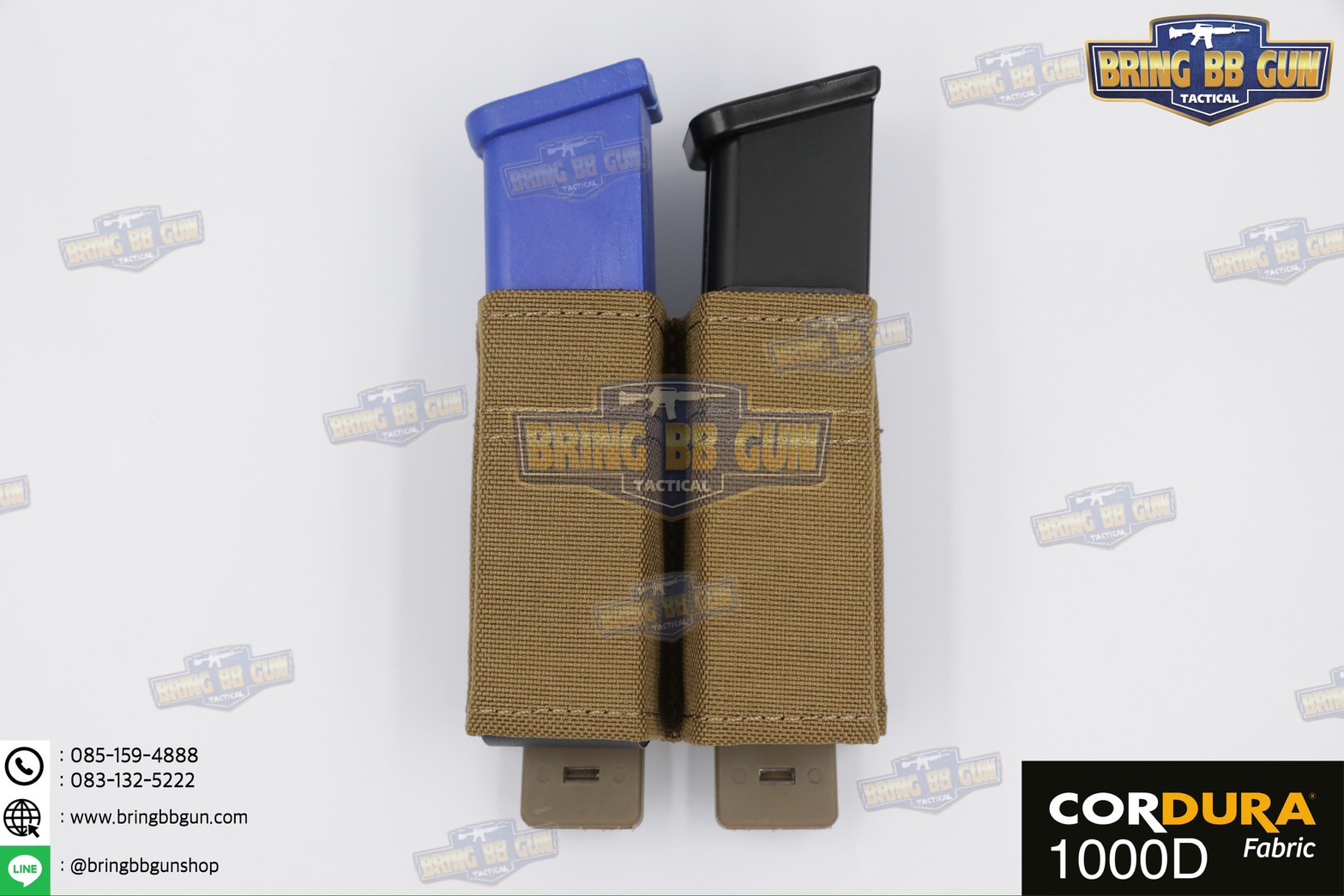 เพ้าแม็กกาซีนปืนสั้นแบบคู่ ทรง ESS รุ่น 9mm. (ซองแม็กกาซีนแบบคู่ ESS รุ่น 9mm.) (FAST 9mm. Double Soft Pouch)