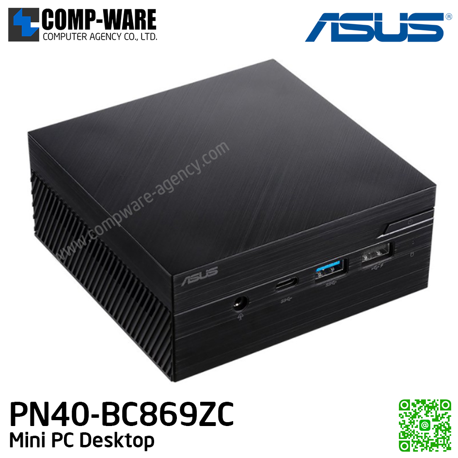 Asus Mini PC PN40-BC869ZC / Intel Celeron N4120 / 4GB DDR4 / 128GB M.2 SSD PCIe / WIFI / BT5.0 / Gigabit LAN / Win 10 Pro / 3Y OSS