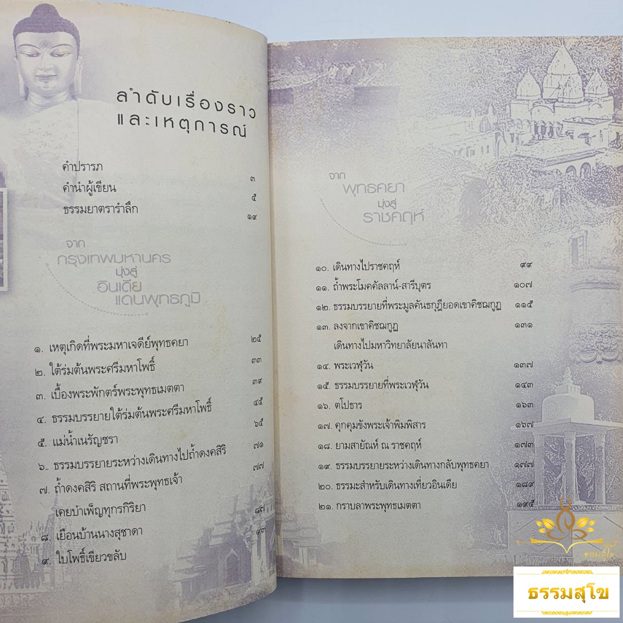 ธรรมยาตรารำลึก แดนพุทธภูมิ (หนังสือมีสภาพเก่า)