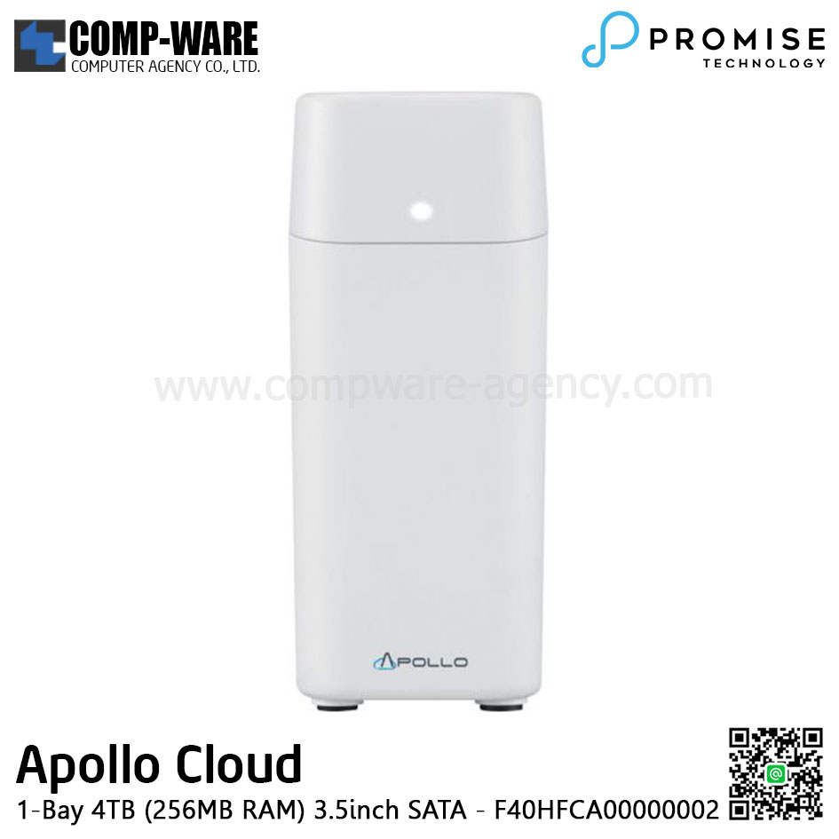 PROMISE Apollo Cloud Storage (1-Bay) 4TB (256MB RAM) 3.5inch SATA - F40HFCA00000002