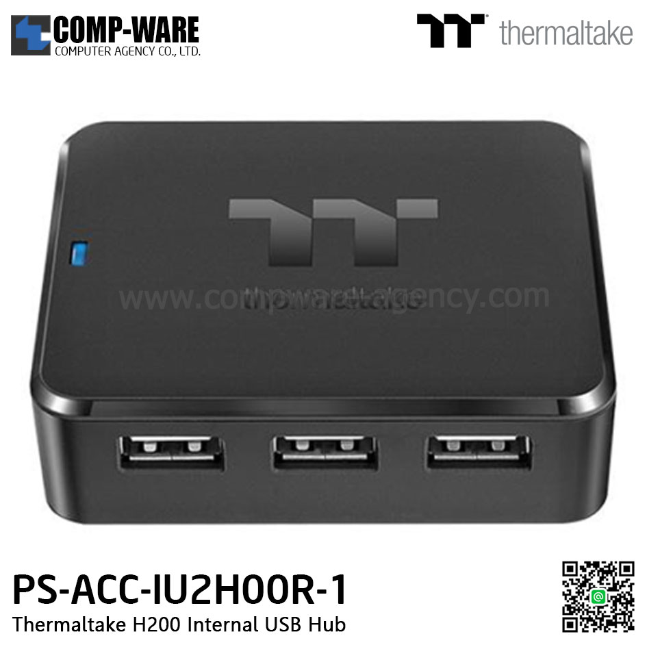 Thermaltake PS-ACC-IU2H00R-1 H200 Internal USB Hub (USB2.0 9pin × 3 , USB2.0 Type A × 3) Magnetic Mounting