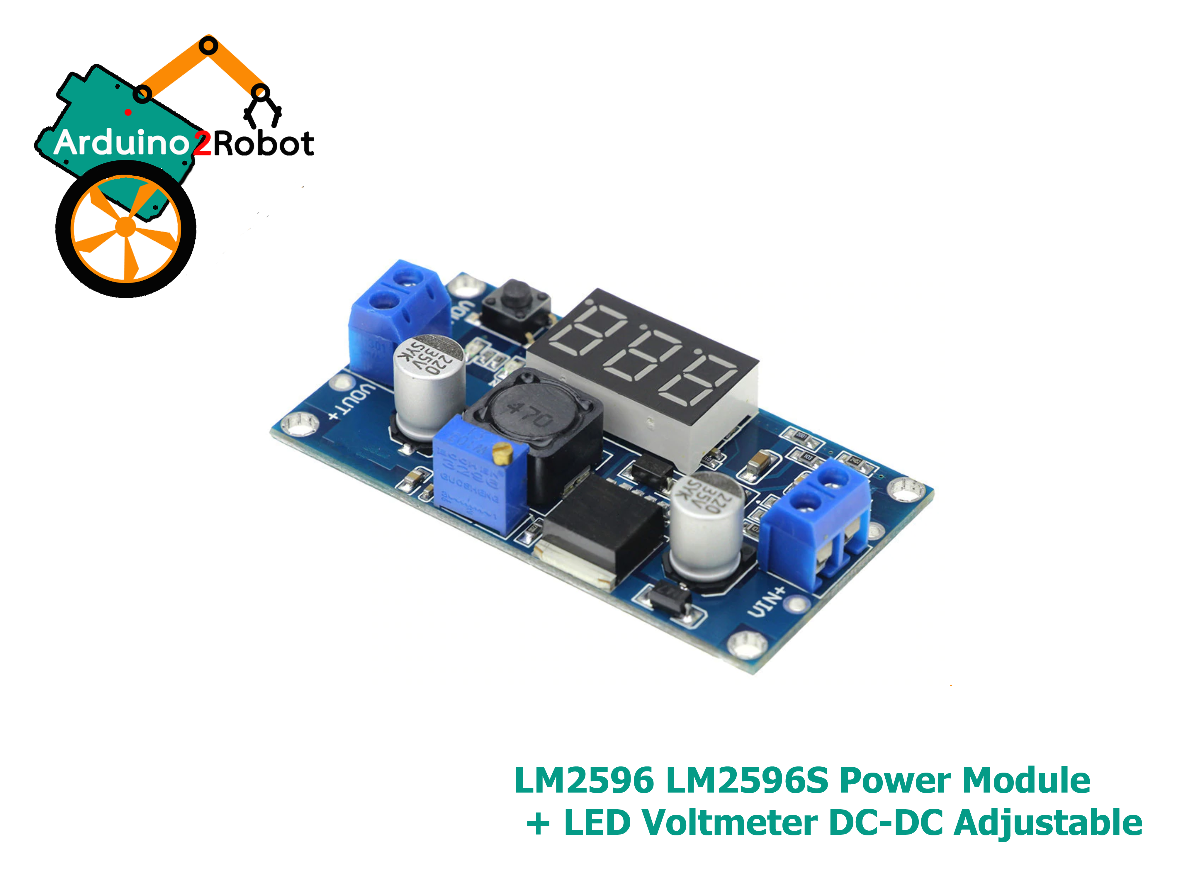 LM2596 LM2596S Power Module + LED Voltmeter DC-DC Adjustable Step-down Power Supply Module with Digital Display