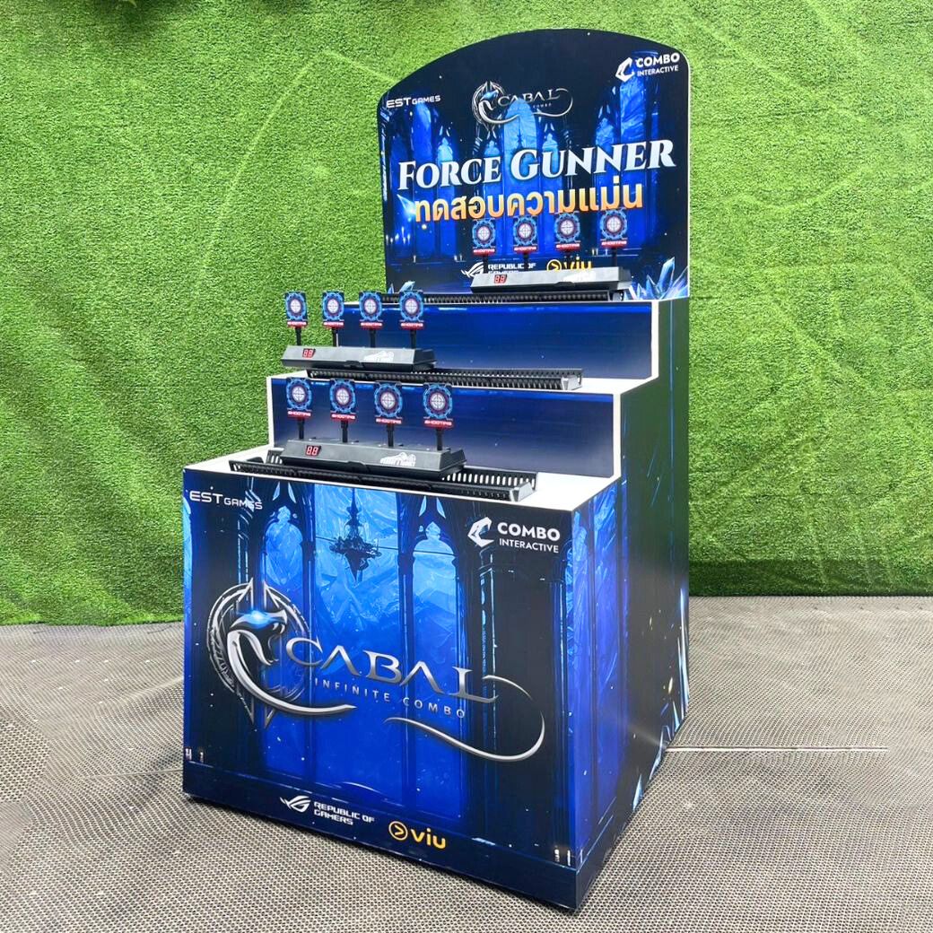 ตู้เกมส์ CARNIVAL เกมส์ยิงเป้าเคลื่อนที่ ขนาด (W) 80 x (L)64 x (H)160 cm. พร้อมเป้าเคลื่อนที่4แผ่น 3 ชุด ปืนกระสุนยาง 2 ชุด