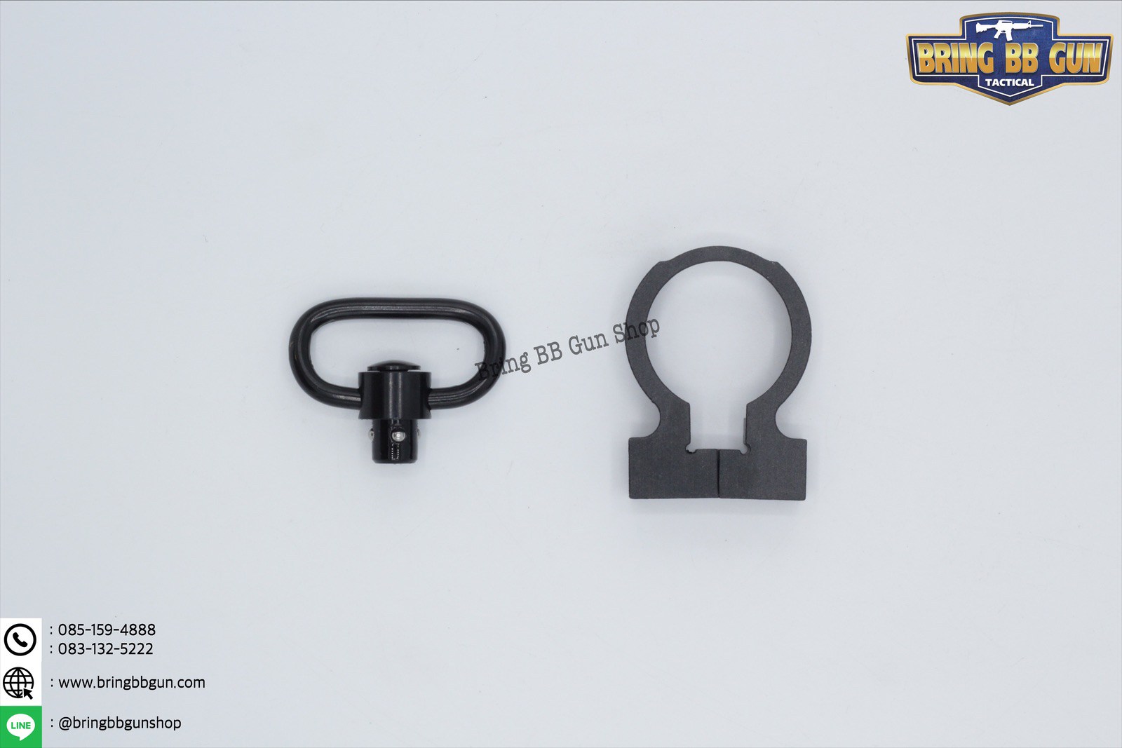 หูช้างครอบแหวนล็อคแกนพานท้าย (หูช้างปลดไว) Clamp On QD Sling Swivel