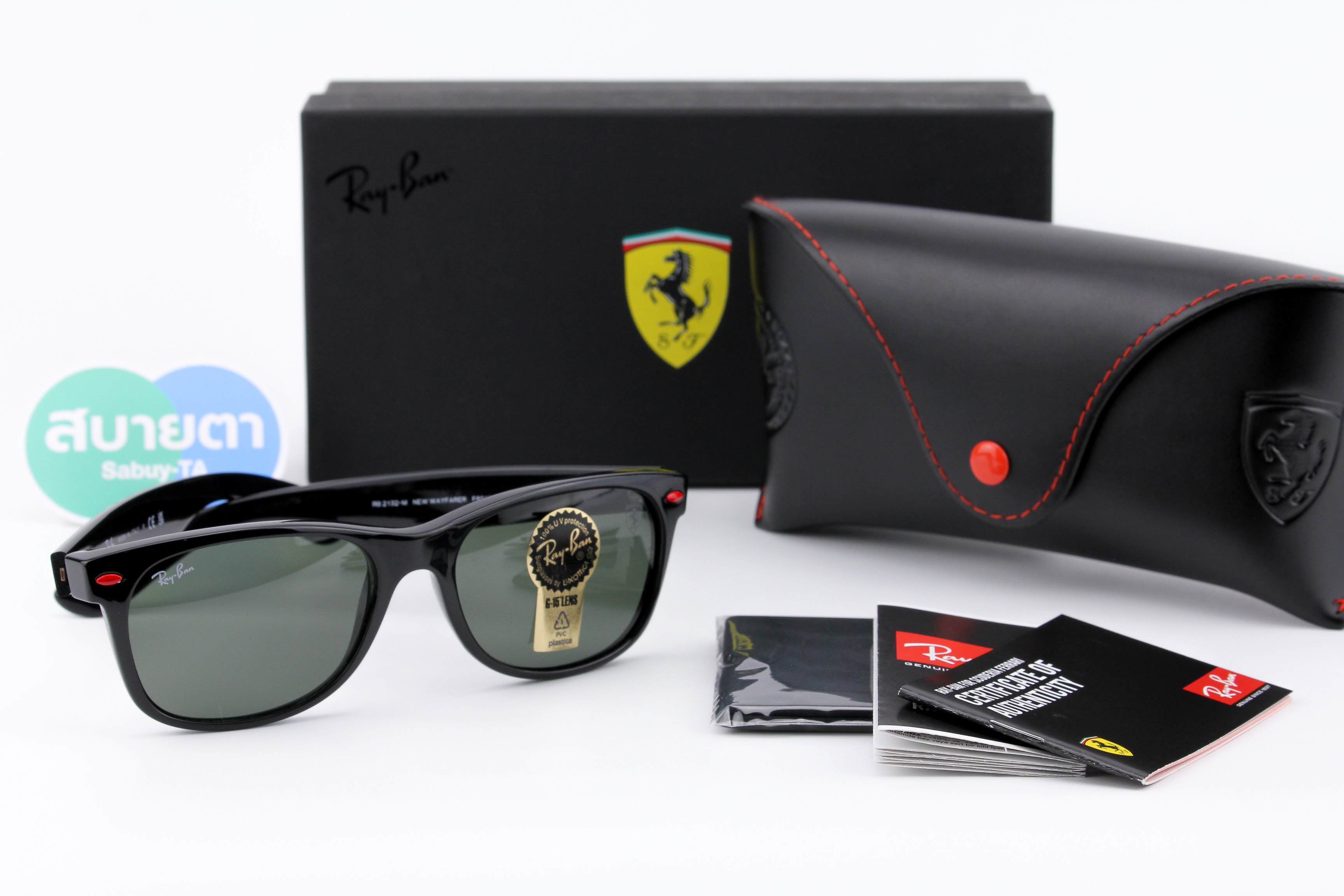 RayBan New Wayfarer Ferrari Collection RB2132M F60131