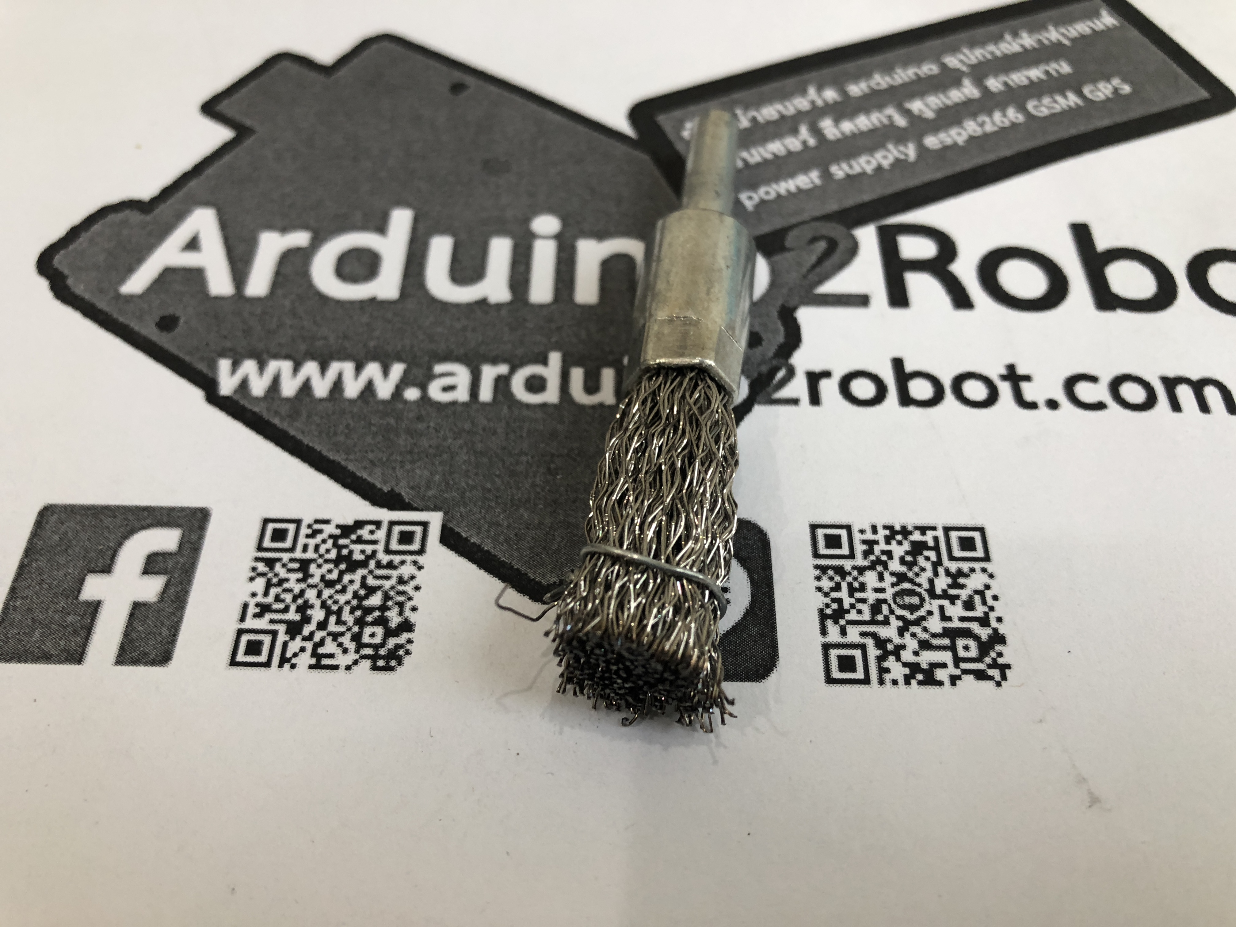 30SWG crimped wire flat end de-carbonising brush (12mm for maintenance airplane)