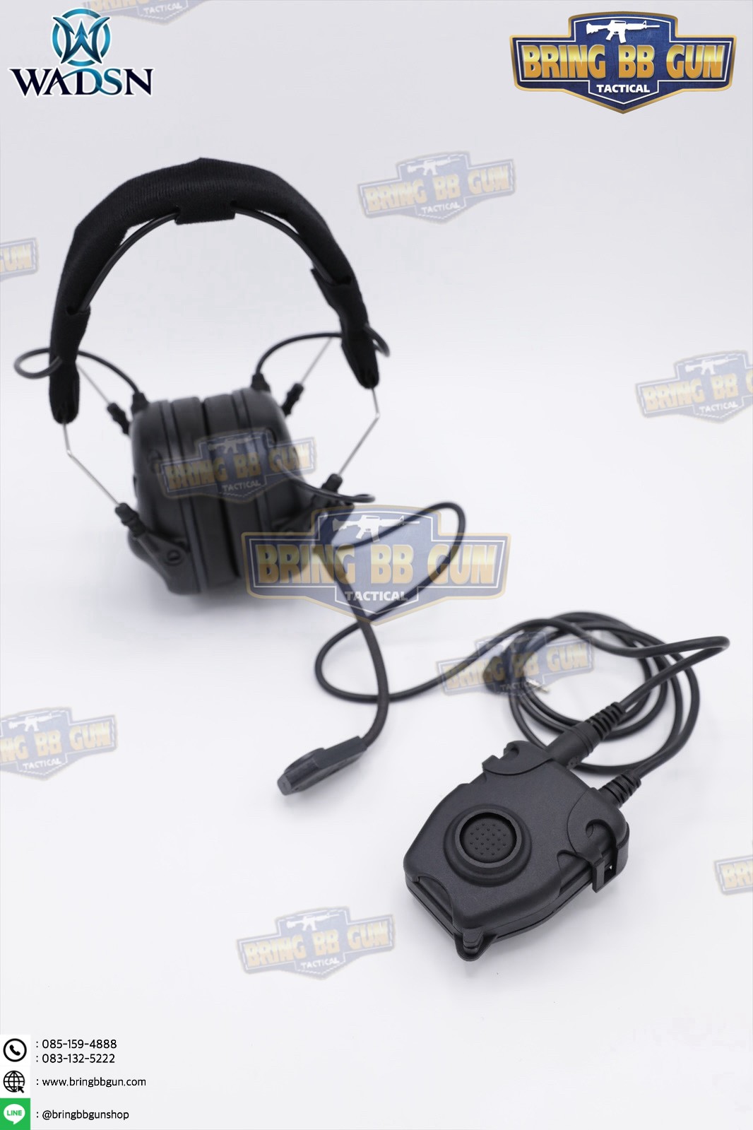 สายPTT zPeltor ยี่ห้อ WADSN (สาย Push to Talk) zPeltor PTT Military Standard Version