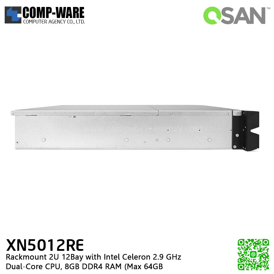 QSAN (12 Bays) XCubeNAS XN5012RE (8GB RAM) Rackmount 2U NAS Storage , No HDD