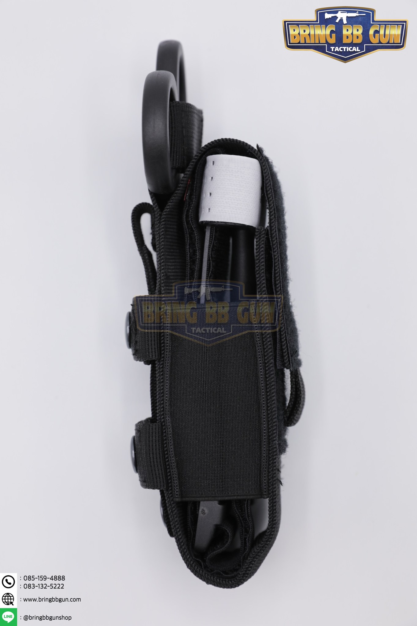 เพ้าผ้าใส่สายห้ามเลือด และ กรรไกรสนาม (ซองผ้าใส่สายรัดห้ามเลือด)