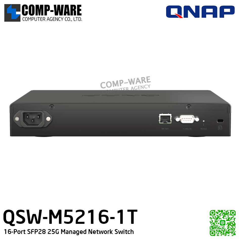 QNAP QSW-M5216-1T 16-Port SFP28 25G Managed Network Switch / 2Year Warranty