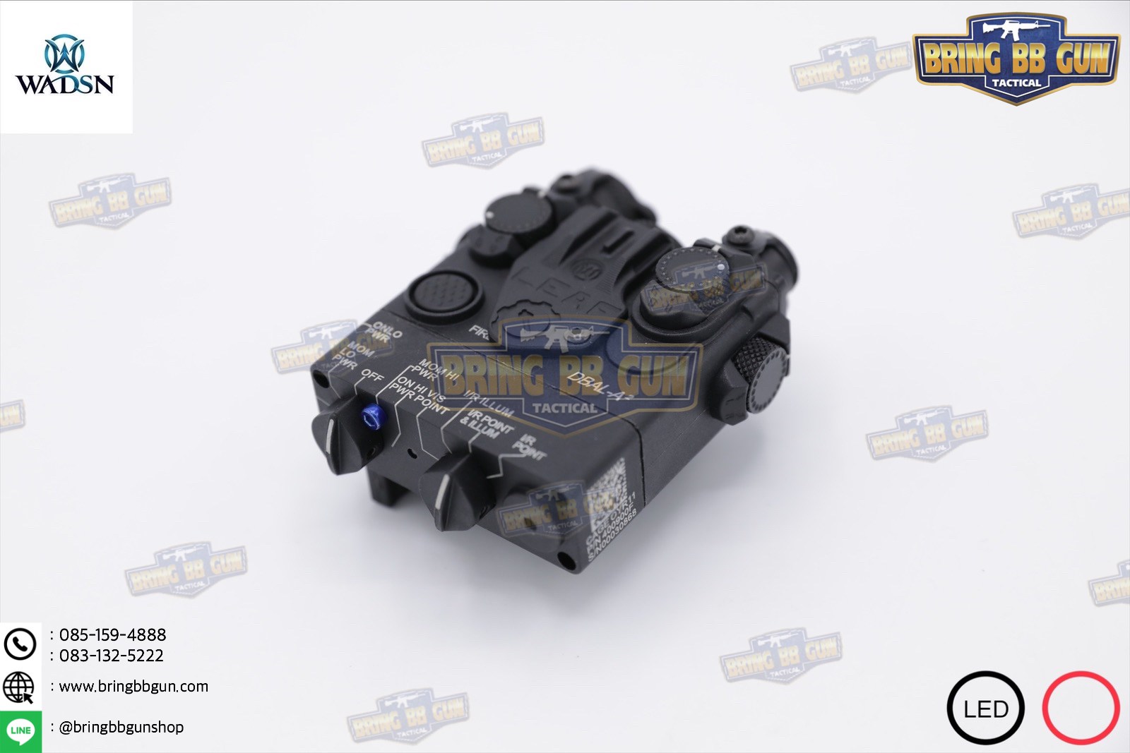 กล่องAN/PEQ-15A รุ่น DBAL-A2 ยี่ห้อ WADSN รุ่น บอดี้พลาสติก (Dual Beam Aiming Laser - Advanced2)