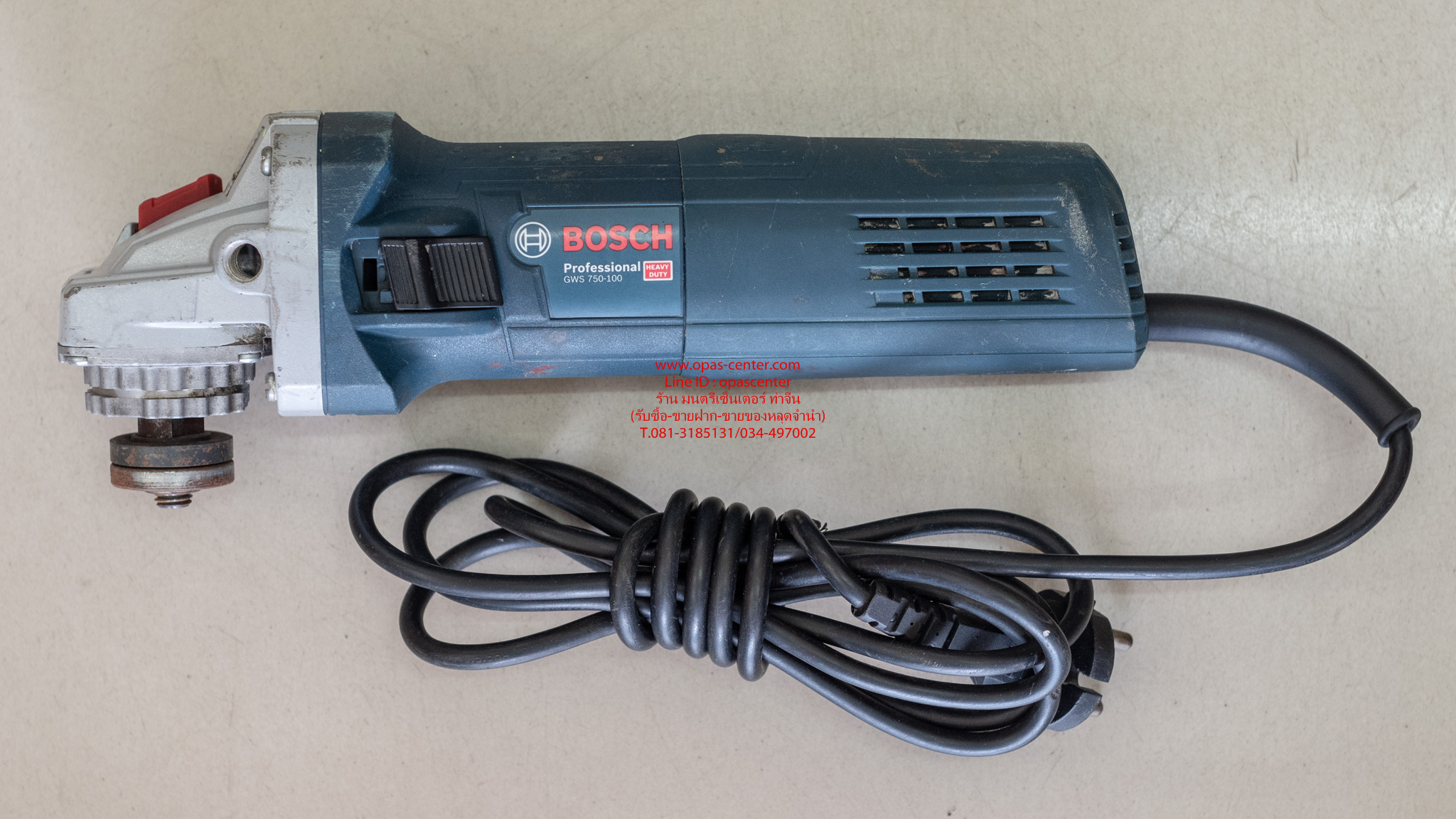 เครื่องเจียร์ BOSCH GWS 750-100 4 นิ้ว 750 วัตต์ ของแท้ มือสอง สภาพใหม่