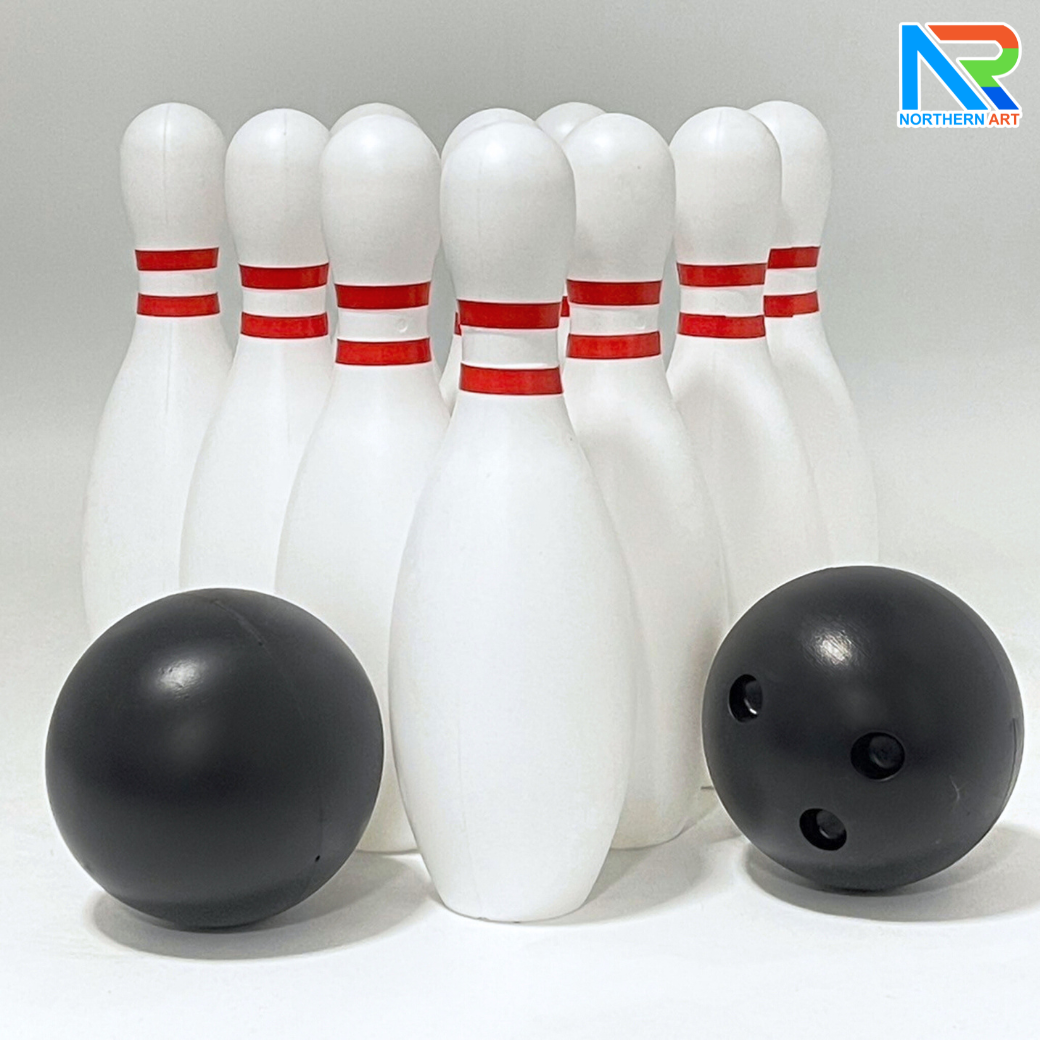 เกมส์โยนโบว์ลิ่งพร้อมไวนิล ขนาดไวนิล (W)120 x (L)400 cm. พร้อมพินโบว์ลิ่ง 10 อันและ ลูกบอล 2 ลูก