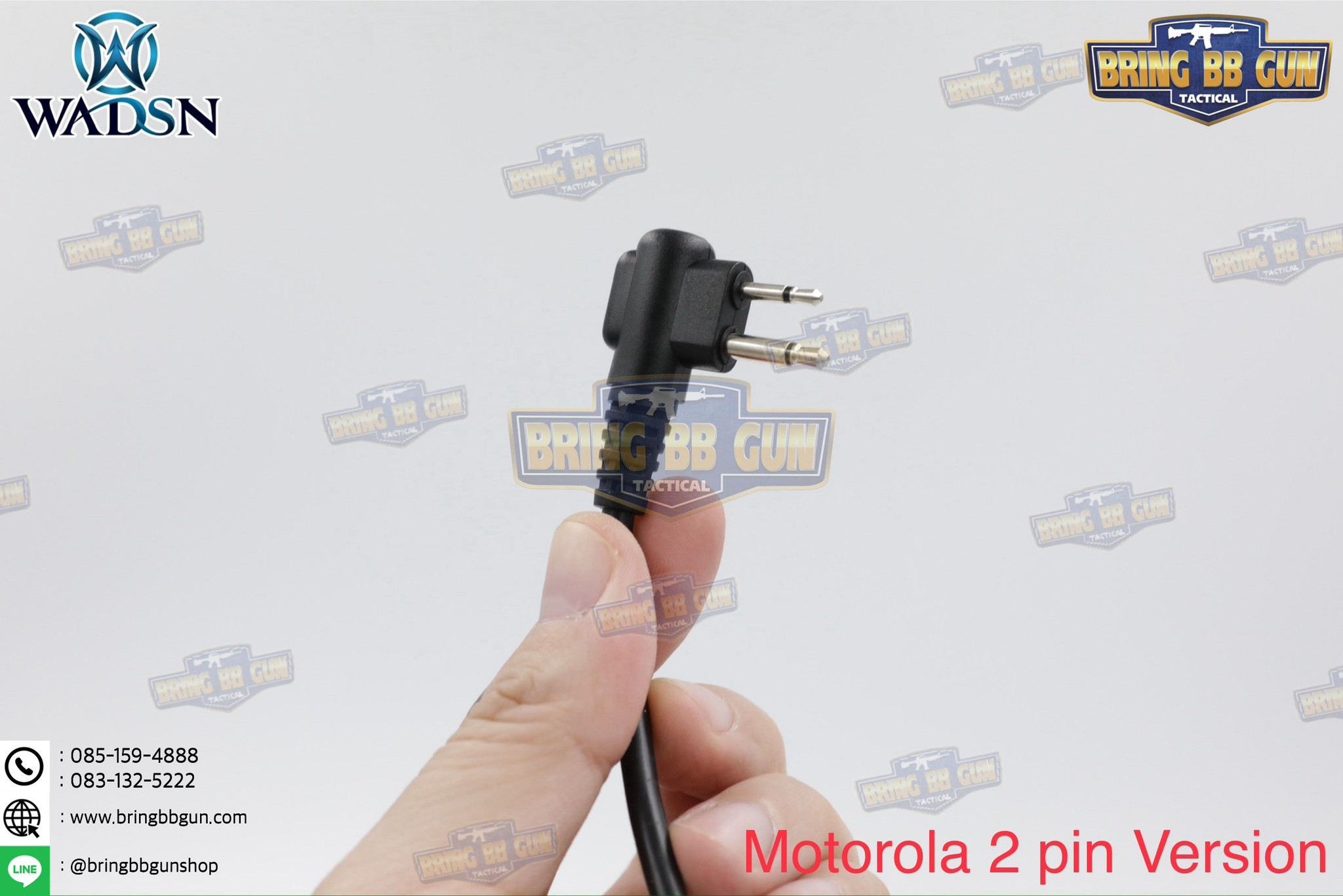 สาย PTT ทรง TCI Tactical ยี่ห้อ WADSN (สาย Push to Talk) (สาย PTT ทรง TCI Tactical) (Tactical PTT (Press-to-Talk) for High-Impedance Headsets) (PTT Military Standard Version)