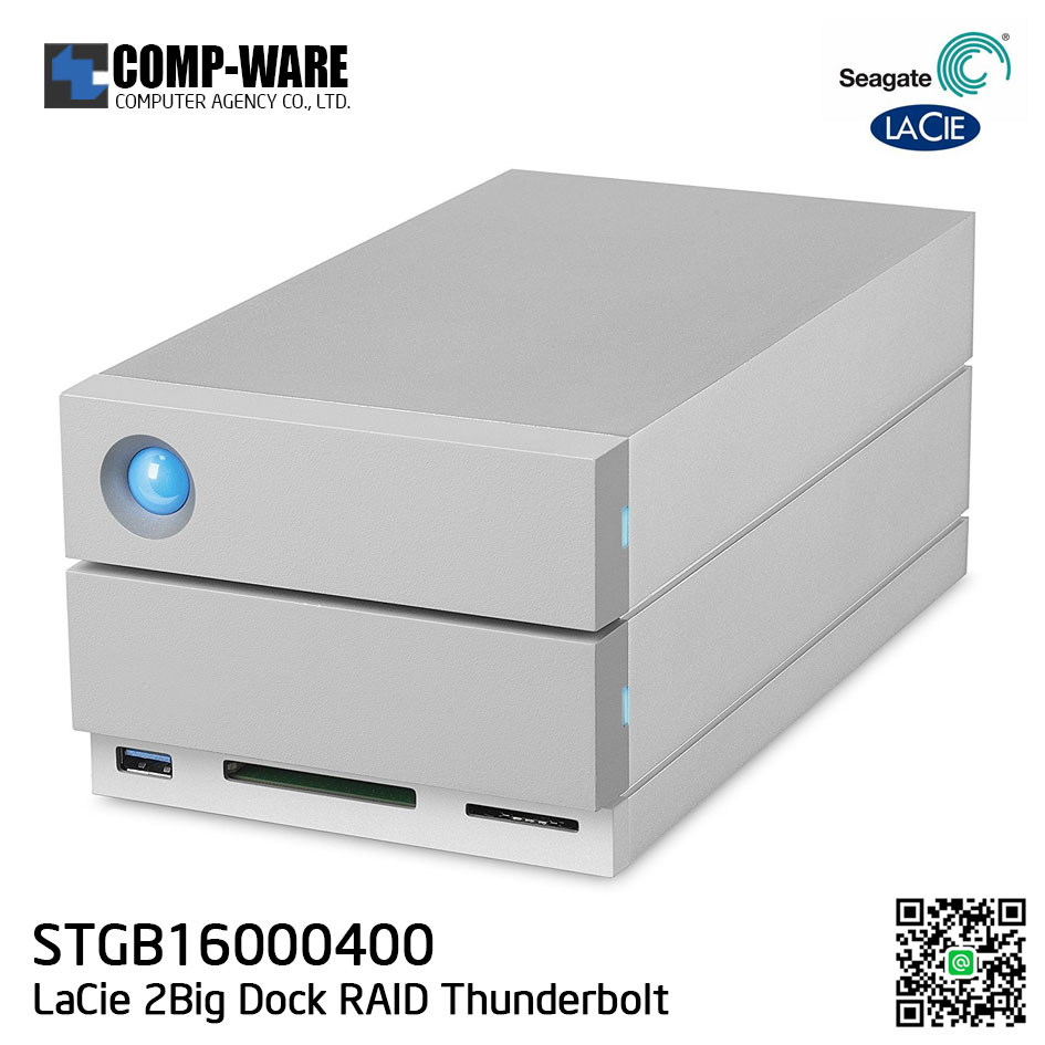 Seagate LaCie 2Big Dock RAID Thunderbolt 3 16TB 7200RPM External Hard Drive STGB16000400 // สั่งซื้อขั้นต่ำ MOQ = 2 unit