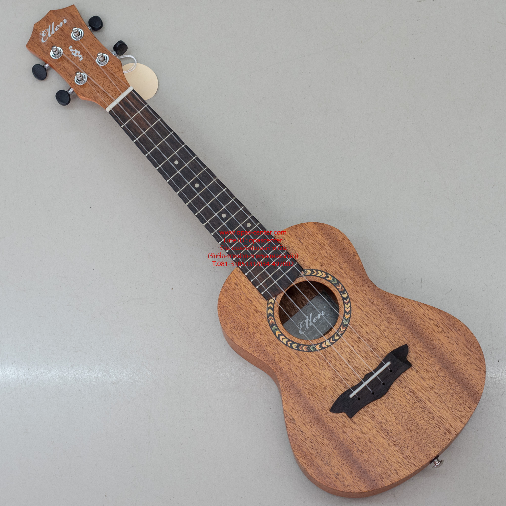 อูคูเลเล่ ELLEN รุ่น EL-23uk ของใหม่ ขนาด Concert ไม้มะฮอกกานีทั้งตัว แถมกระเป๋า